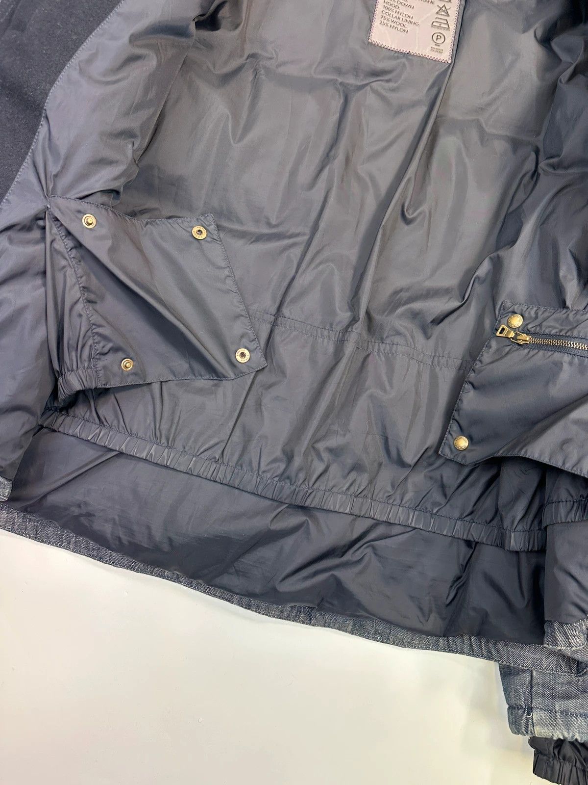 Prada Prada Sport FW04 Denim Blue Hybrid Down Puffer Hooded Jacket Size US L / EU 52-54 / 3 - 11 Thumbnail