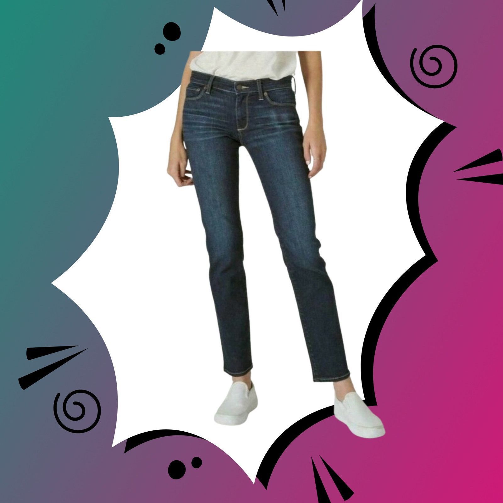Lucky Brand Lucky Brand Sweet’n Straight Blue 27 Mid Rise Straight Leg Size 27" / US 4 / IT 40 - 2 Thumbnail