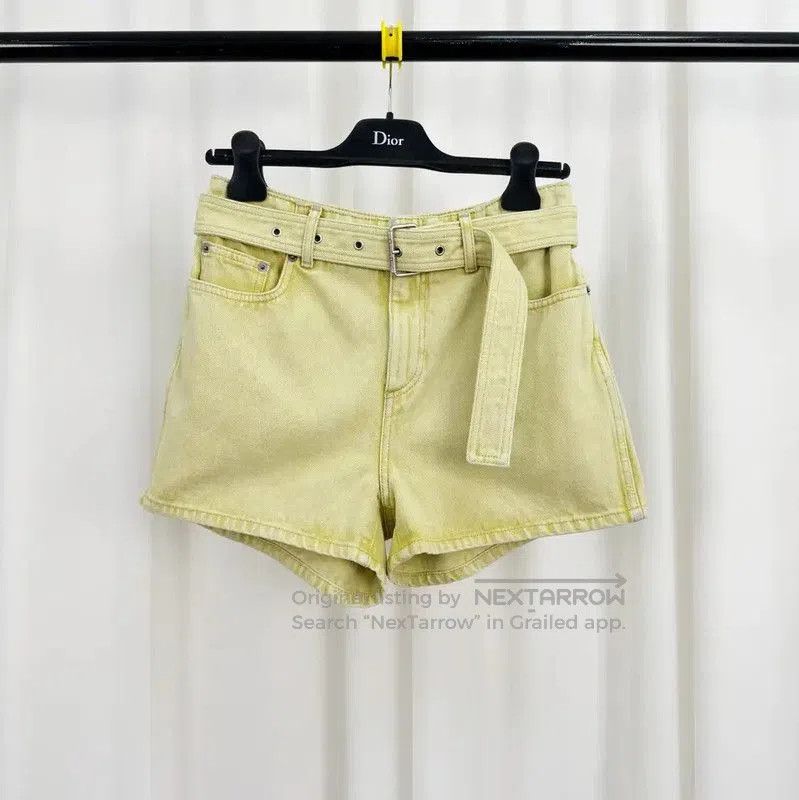 Dior Summer Yellow Denim Shorts for Women .