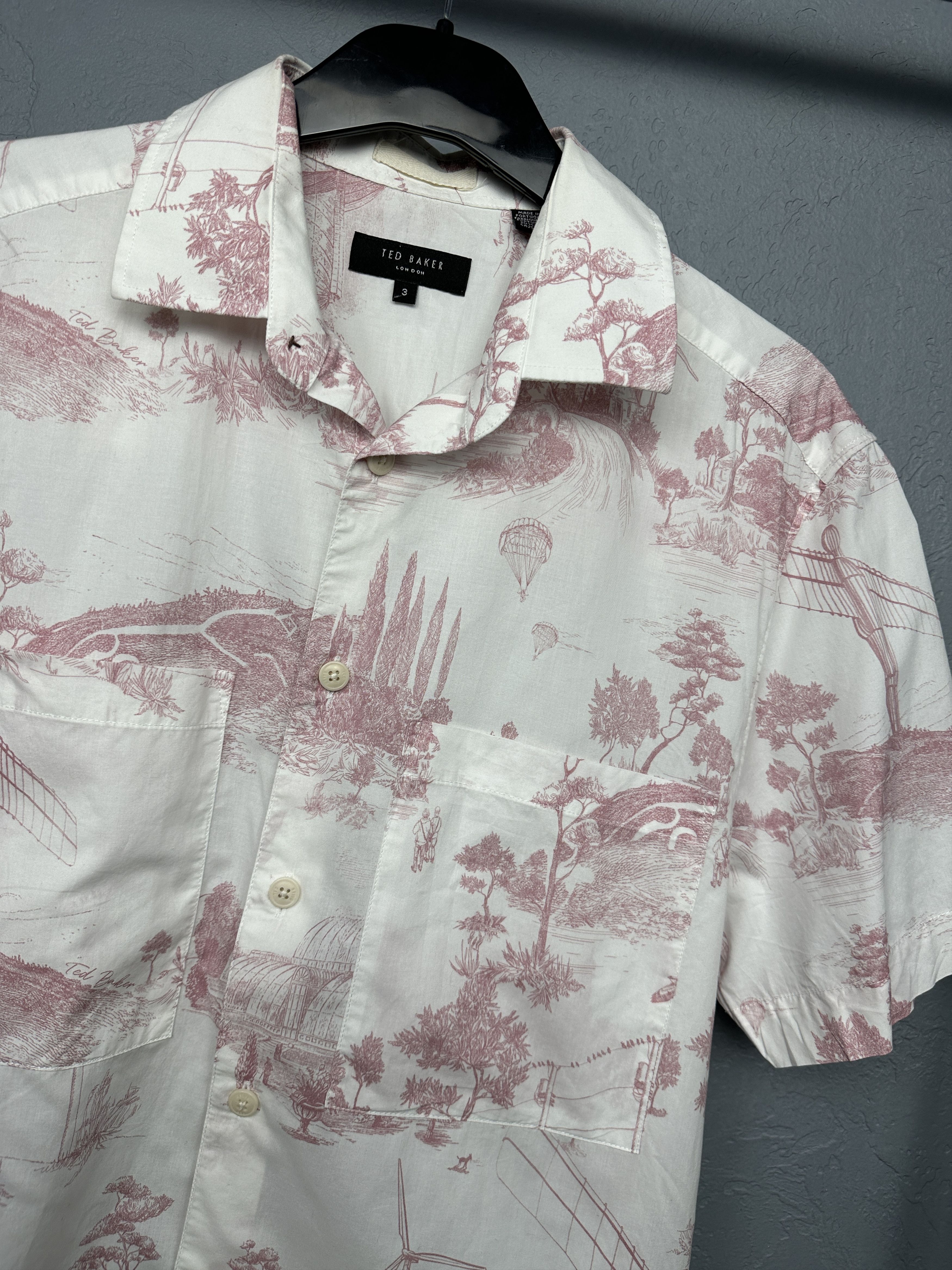 Ted Baker Ted Baker Mens Hawaiian Shirt Size US M / EU 48-50 / 2 - 2 Thumbnail