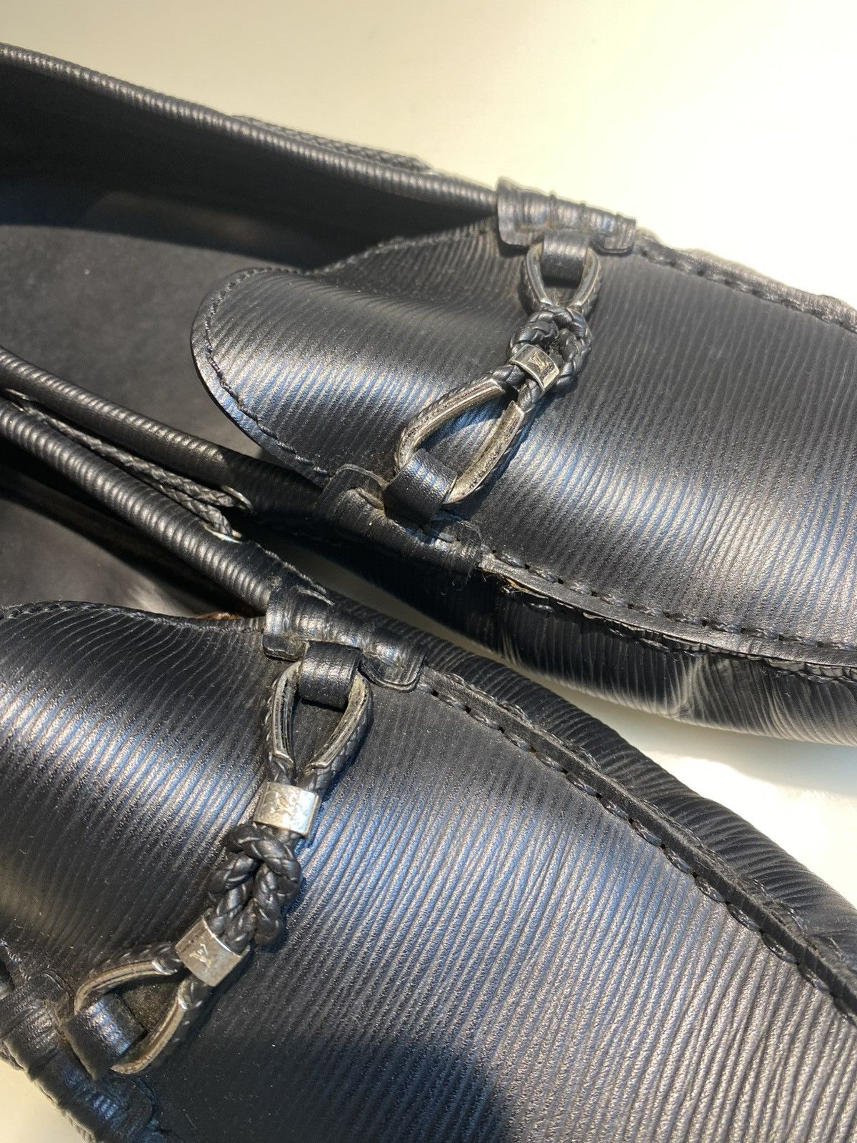 Louis Vuitton Louis Vuitton Black Epi Leather Braid Knot Detail Loafers Size US 10.5 / EU 43-44 - 8 Thumbnail