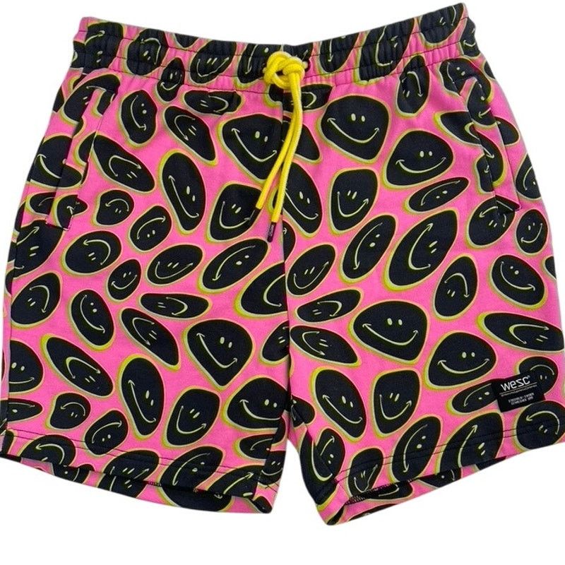 WeSC WESC Pink Trippy Smiley Cotton Shorts Unisex (M/L) NEW Skate Size 32" / US 10 / IT 46 - 5 Thumbnail