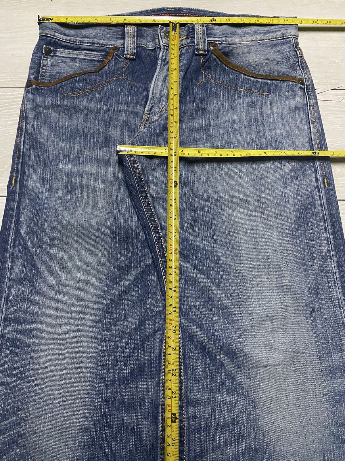 Edwin Vintage Edwin XV Fade Made Wash Distressed Baggy Jeans Size US 35 - 13 Thumbnail