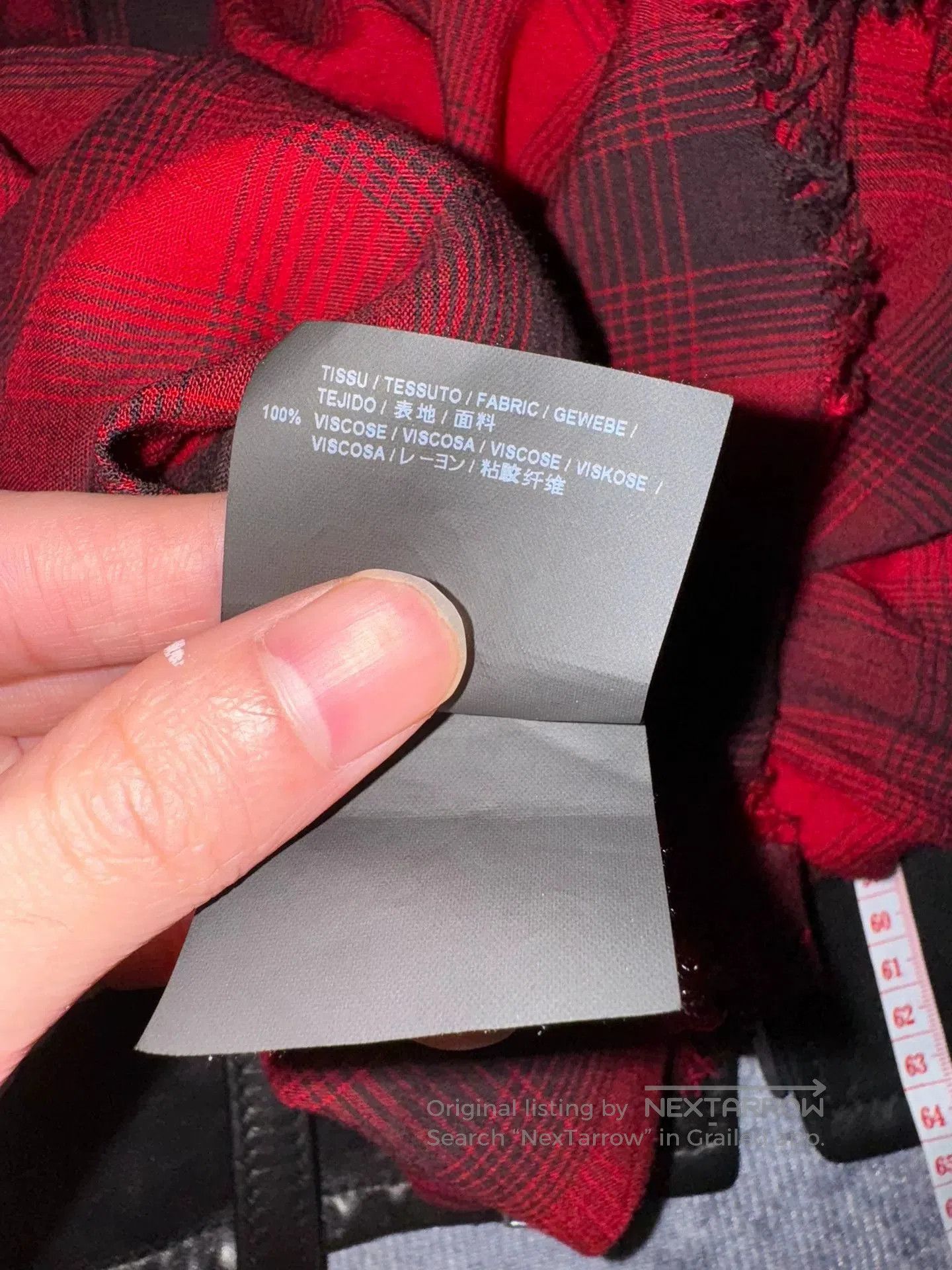 Saint Laurent Paris Saint Laurent Red Plaid Shirt. Size US XS / EU 42 / 0 - 7 Thumbnail