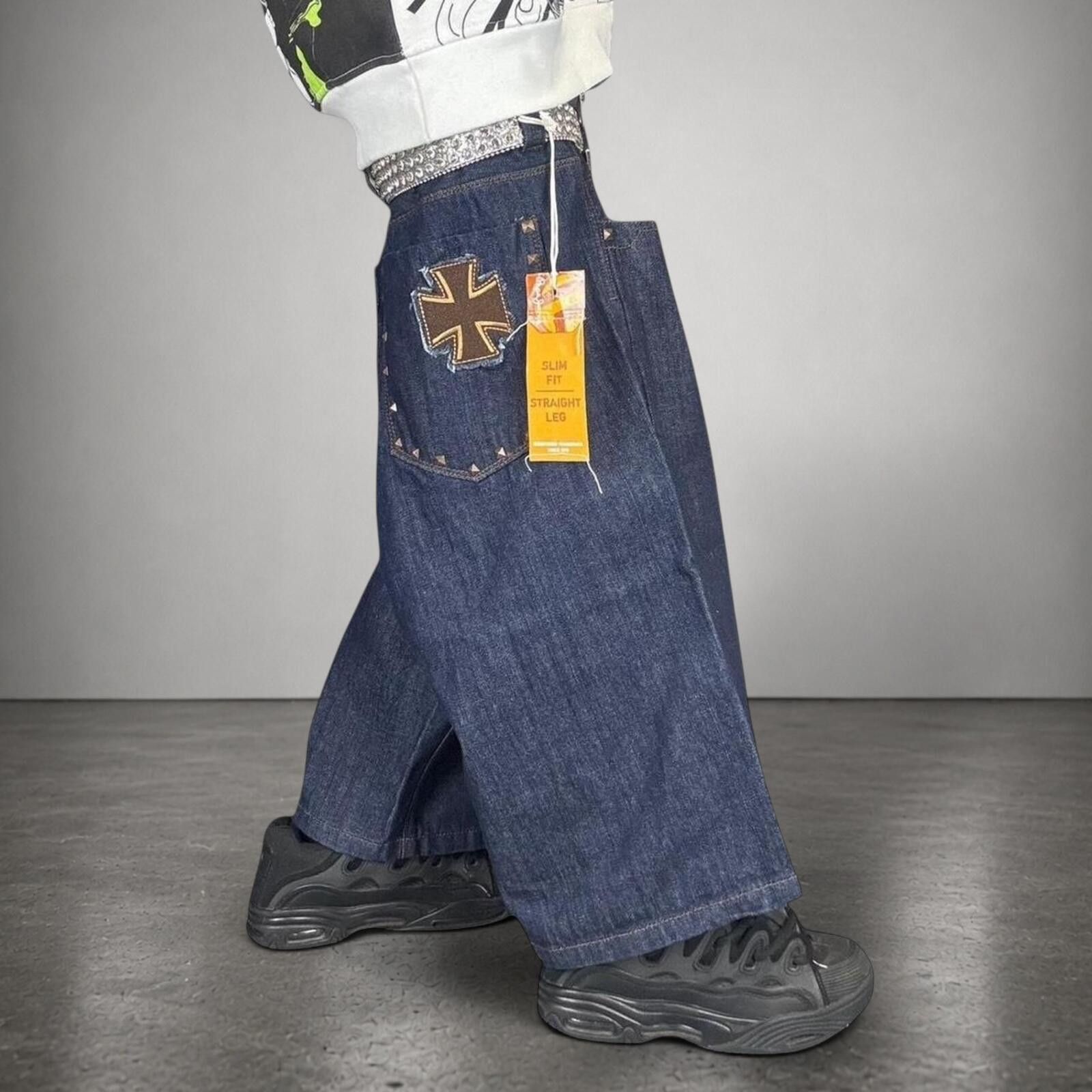 Pepe Jeans Pepe Y2K Grunge Wide Leg Baggy Embroidered Jorts Size US 42 / EU 58 - 1 Thumbnail