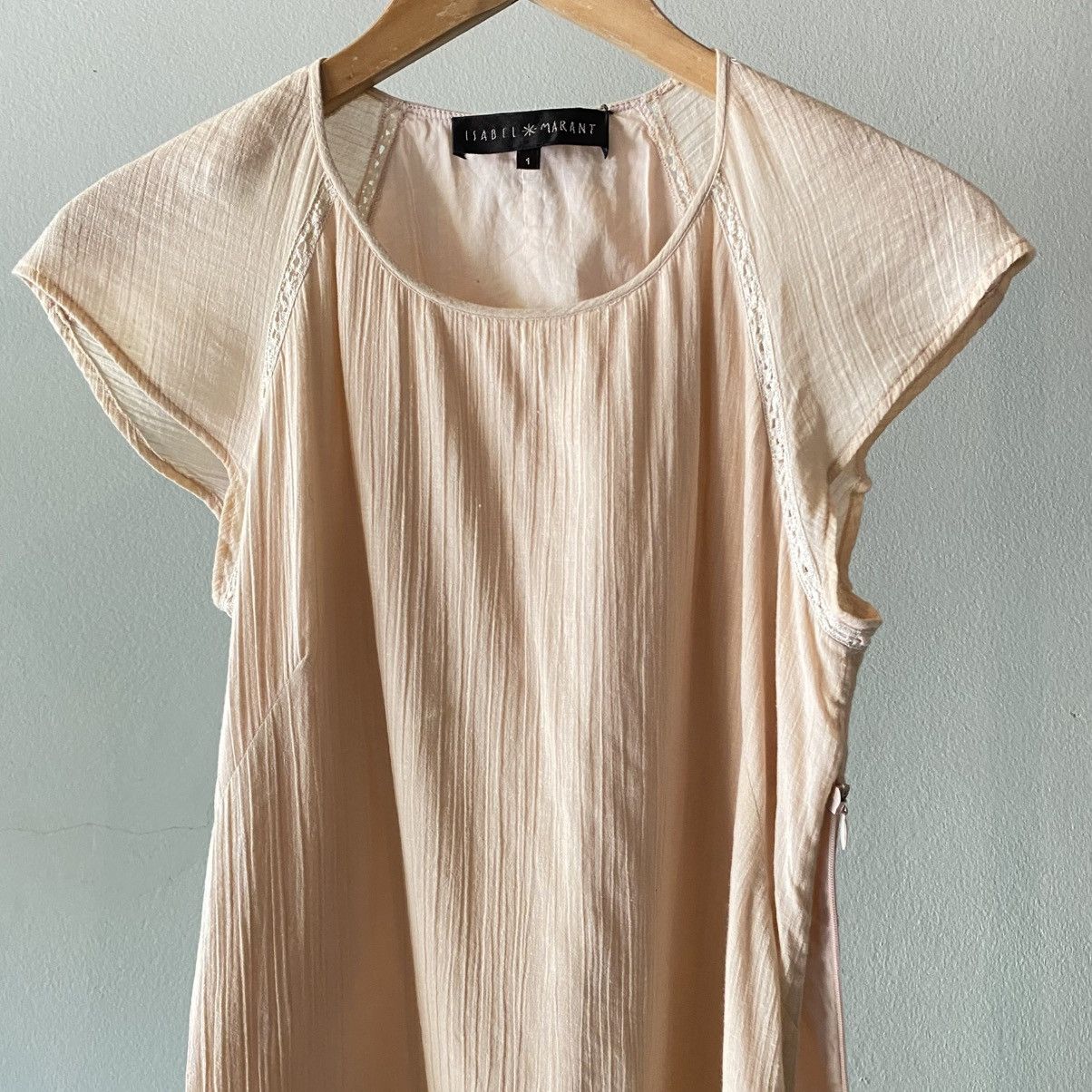 Isabel Marant Isabel Marant Peach Pleated Cap Sleeve Blouse Size S / US 4 / IT 40 - 13 Thumbnail