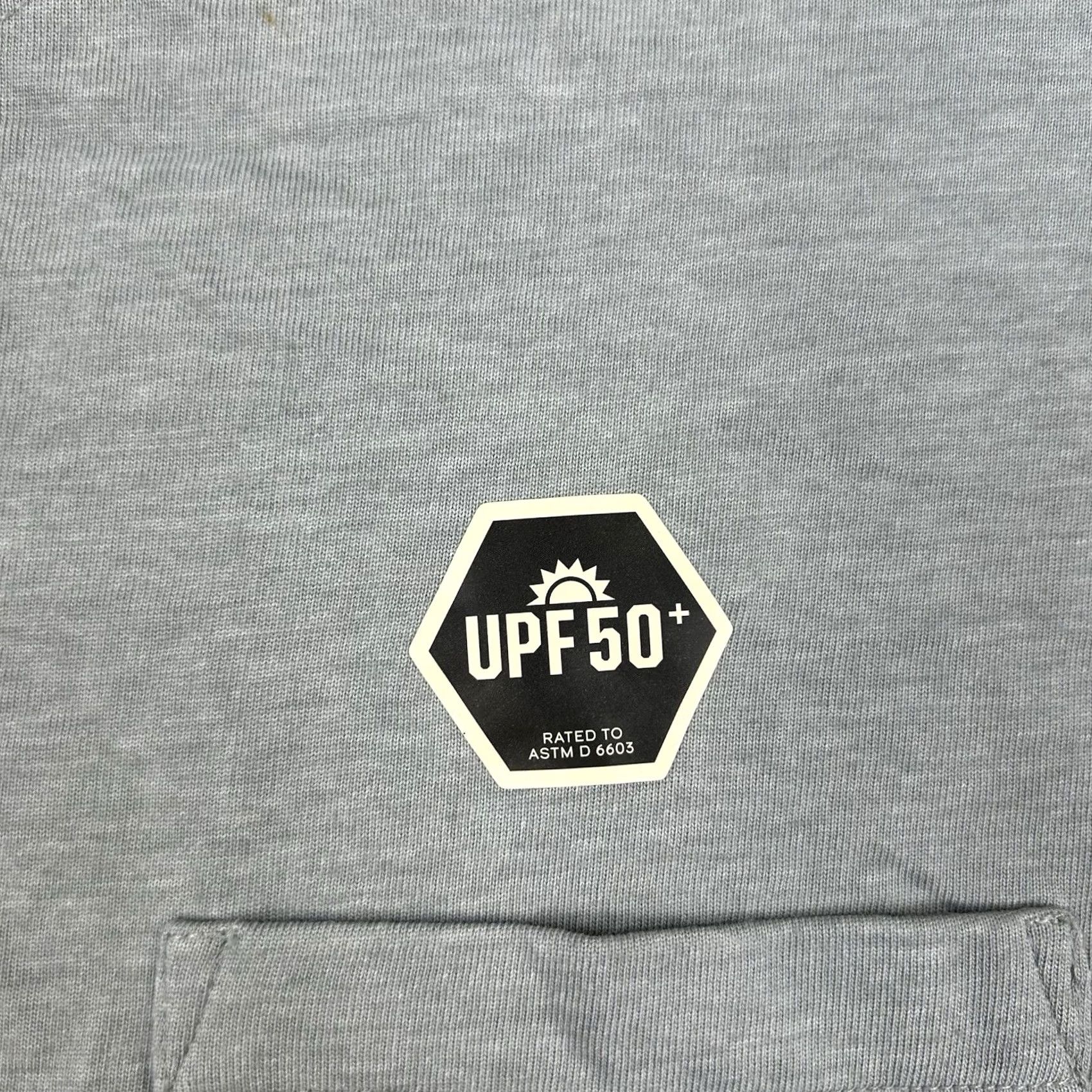 Vintage Field & Stream Deep Runner Short Sleeve Pocket Tee UPF 50 Gray Stripe L Men Size US 33 - 4 Thumbnail