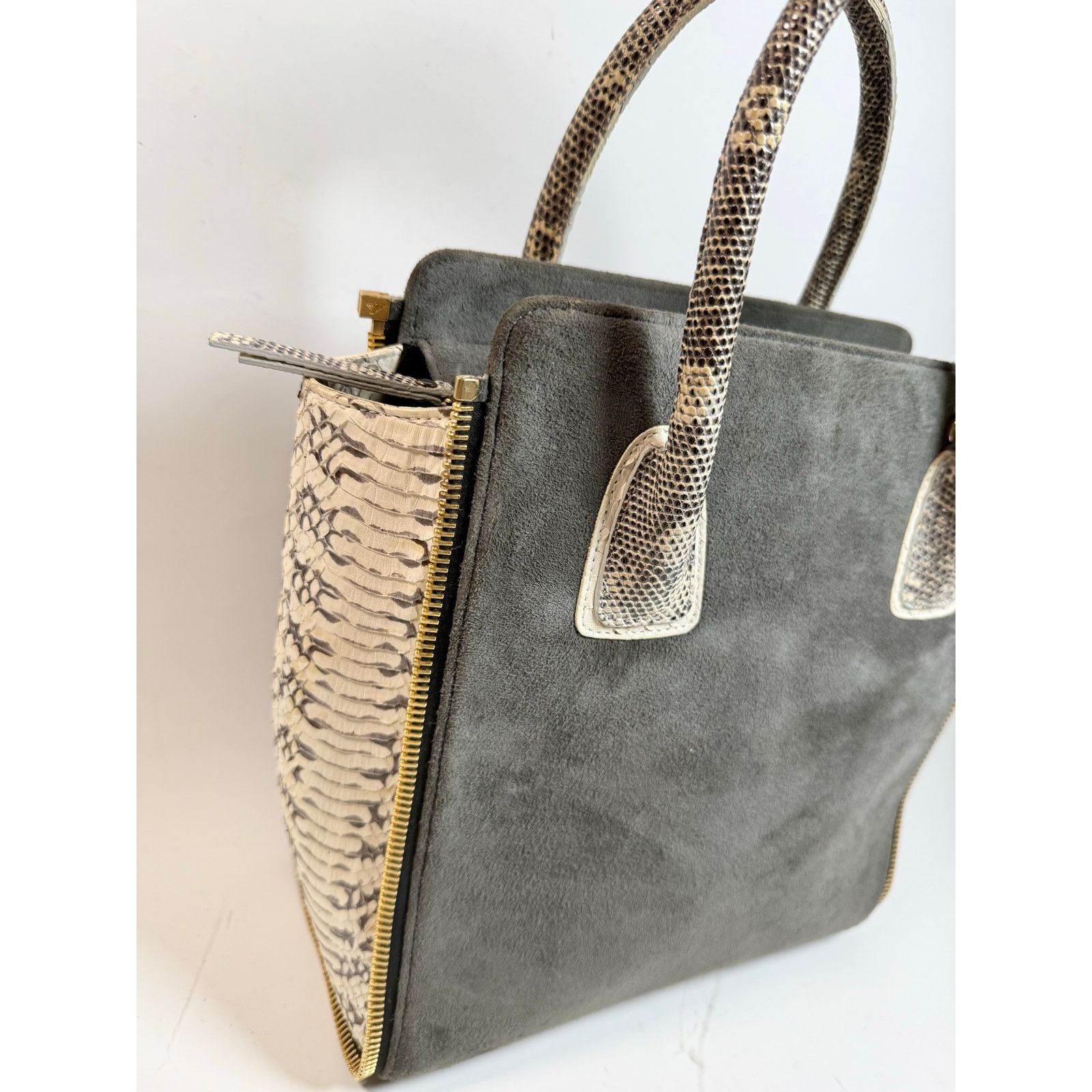 Designer Paige Gamble Ines Ponyhair Bag Python $2400 Size ONE SIZE - 7 Thumbnail