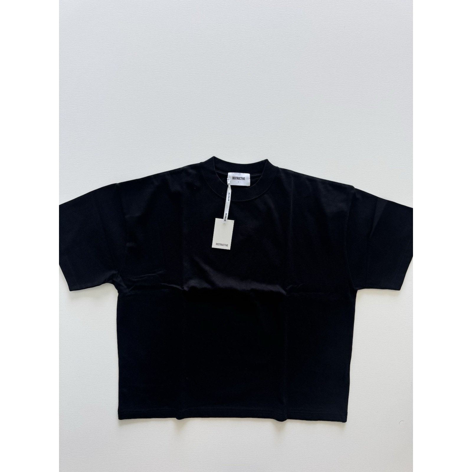 Other UK Destructive Cropped T-Shirt - Black L Size US L / EU 52-54 / 3 - 3 Thumbnail