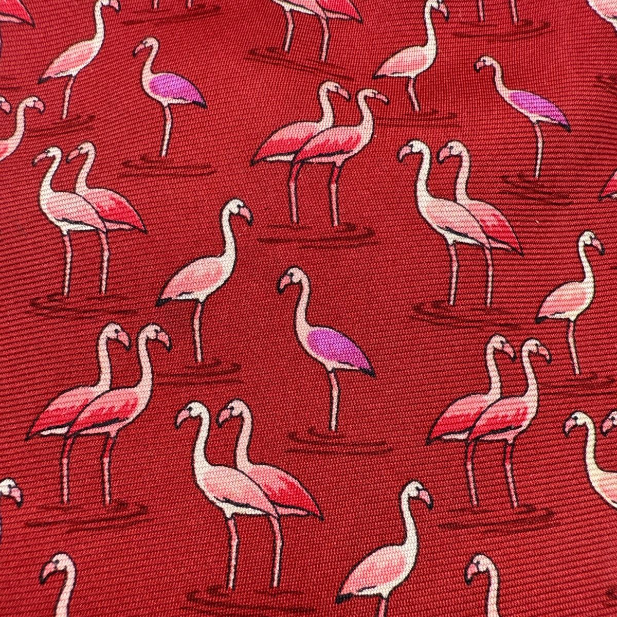 Brooks Brothers Brooks Brothers Silk Tie, Red Flamingo Print, Made in USA Size ONE SIZE - 3 Thumbnail