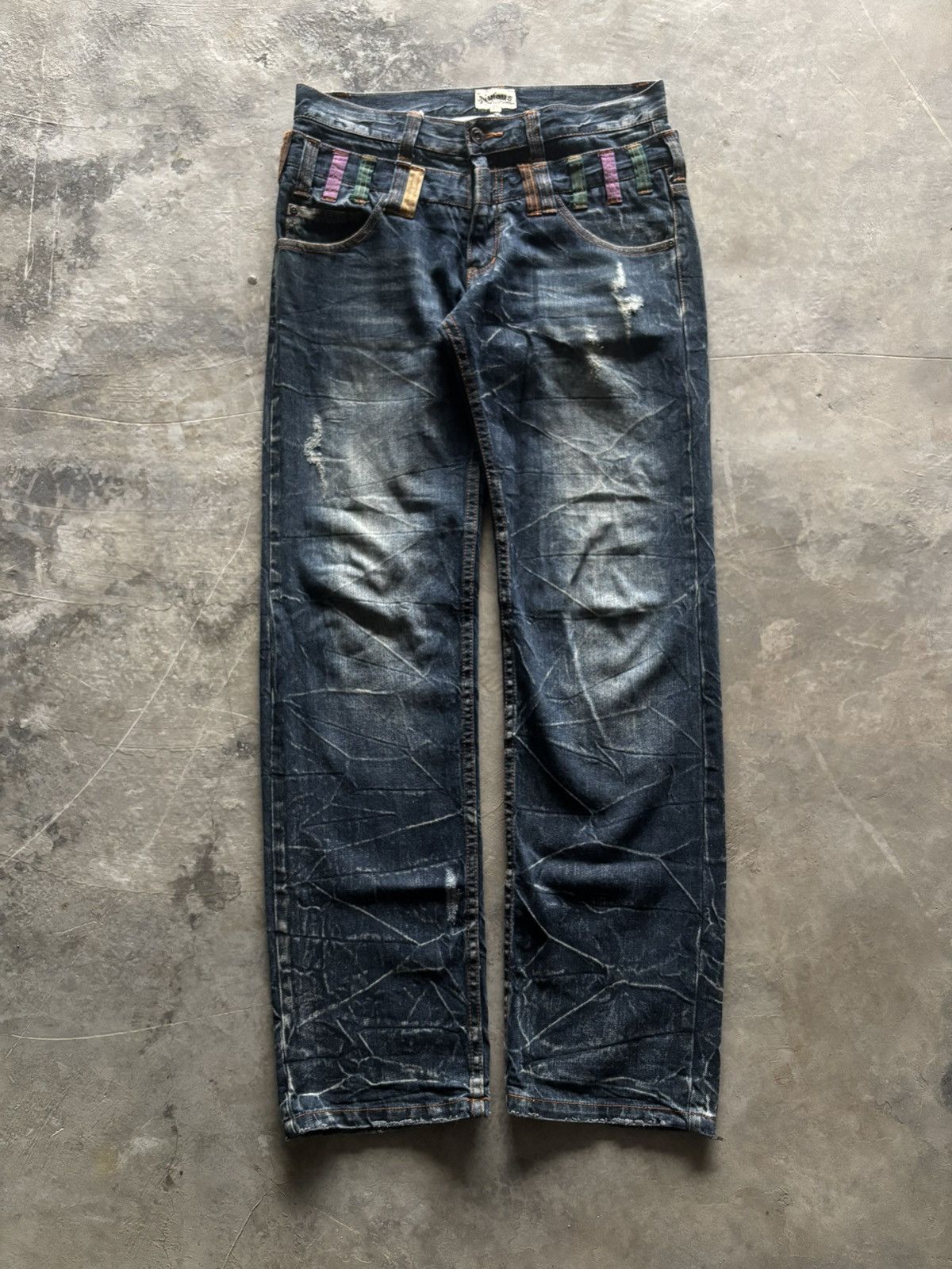 PPFM DOUBLE WAIST NYLAUS distressed washed whiskered japanese Size US 32 / EU 48 - 1 Thumbnail