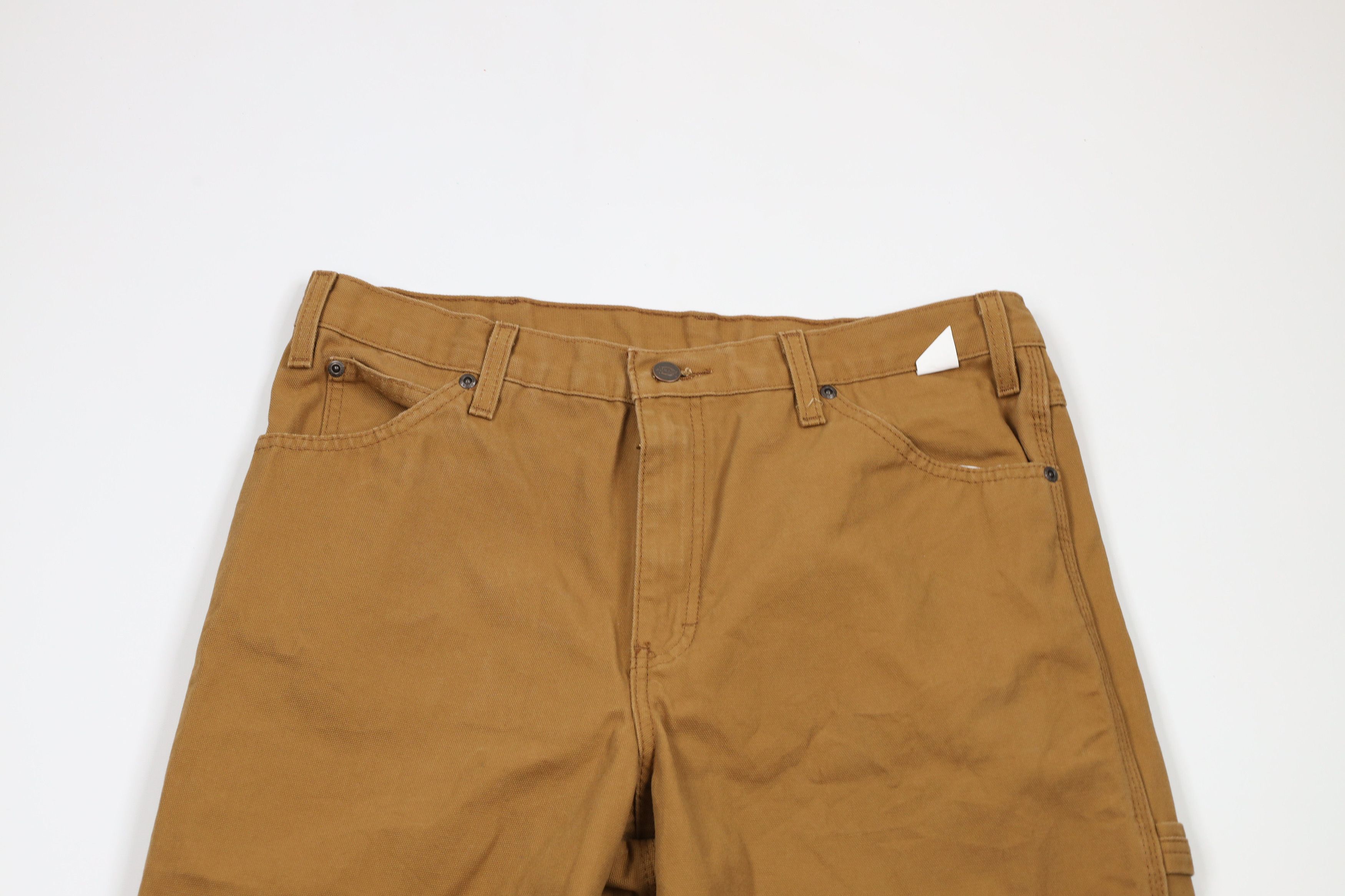 Dickies × Vintage Vintage Dickies Out Wide Leg Canvas Dungaree Pants Brown Size US 34 / EU 50 - 2 Thumbnail