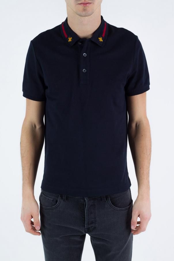 Gucci GUCCI Bee Collar Polo Shirt Size US M / EU 48-50 / 2 - 2 Thumbnail
