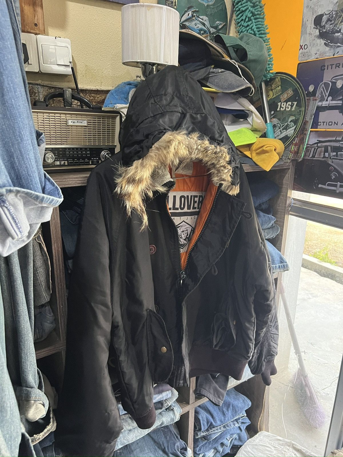 Other 🔥Vintage Pulloveria Flight Jacket With Hoodie Size US L / EU 52-54 / 3 - 4 Thumbnail