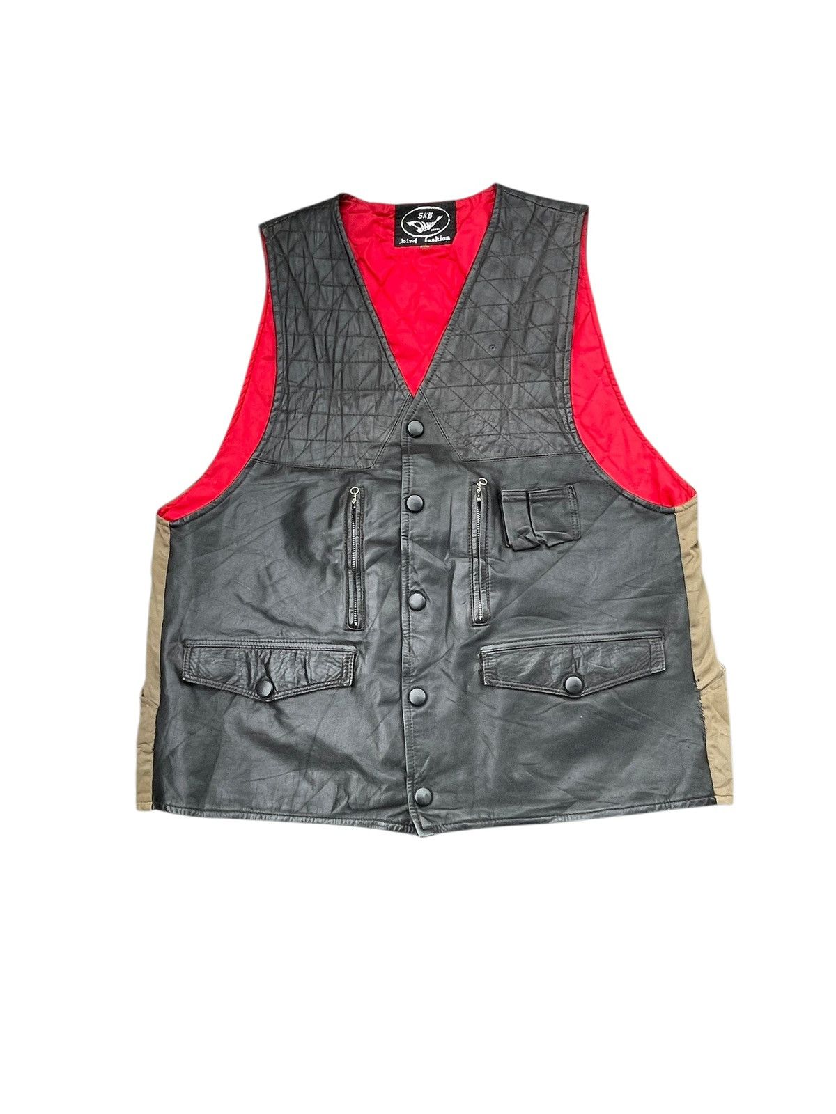 Japanese Brand Vintage SKB Duck Brand Leather Vest Size US M / EU 48-50 / 2 - 1 Thumbnail
