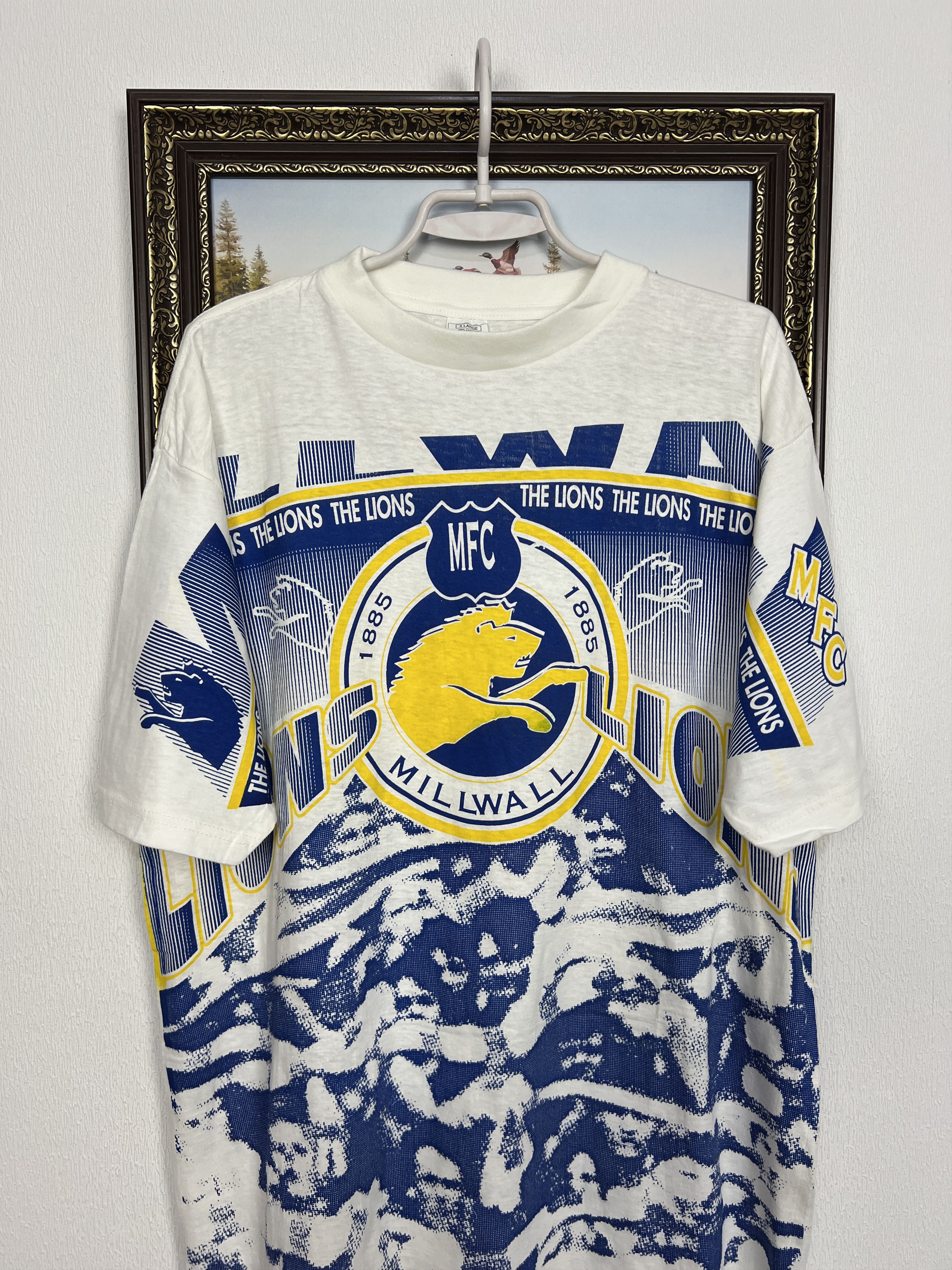 Vintage Millwall The Lions Football Shirt Soccer Over Print Jersey Size US XL / EU 56 / 4 - 2 Thumbnail