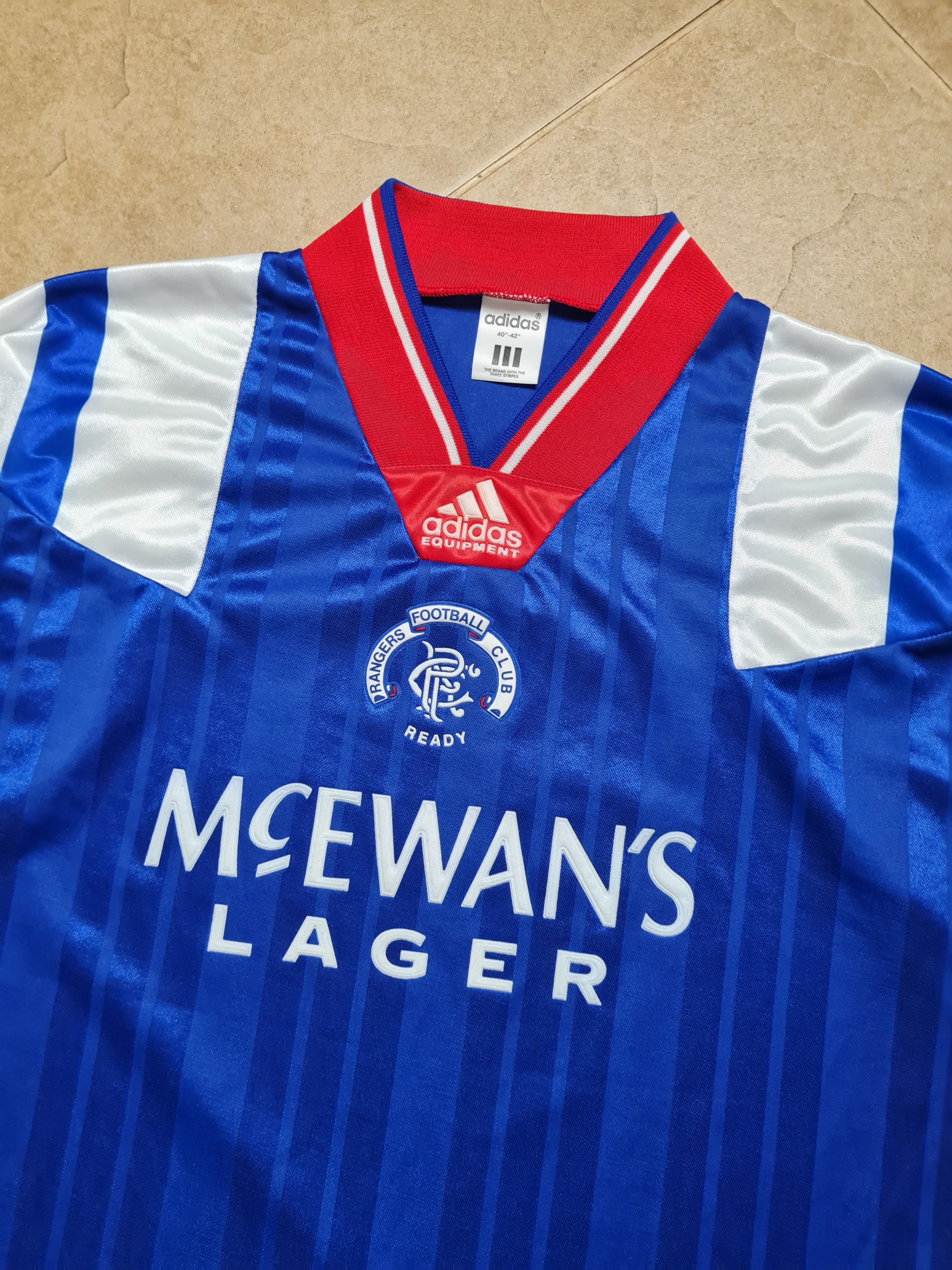Adidas GLASGOW RANGERS 1992/1994 HOME SHIRT FOOTBALL SOCCER ADIDAS Size US M / EU 48-50 / 2 - 22 Thumbnail