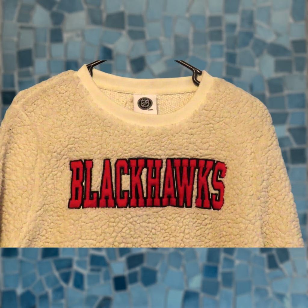 NHL NHL Sweatshirt Women XL White Fleece Sherpa Crew Embroidered Hockey Sweatshirt Activewear 16/18 Size XL / US 12-14 / IT 48-50 - 1 Thumbnail