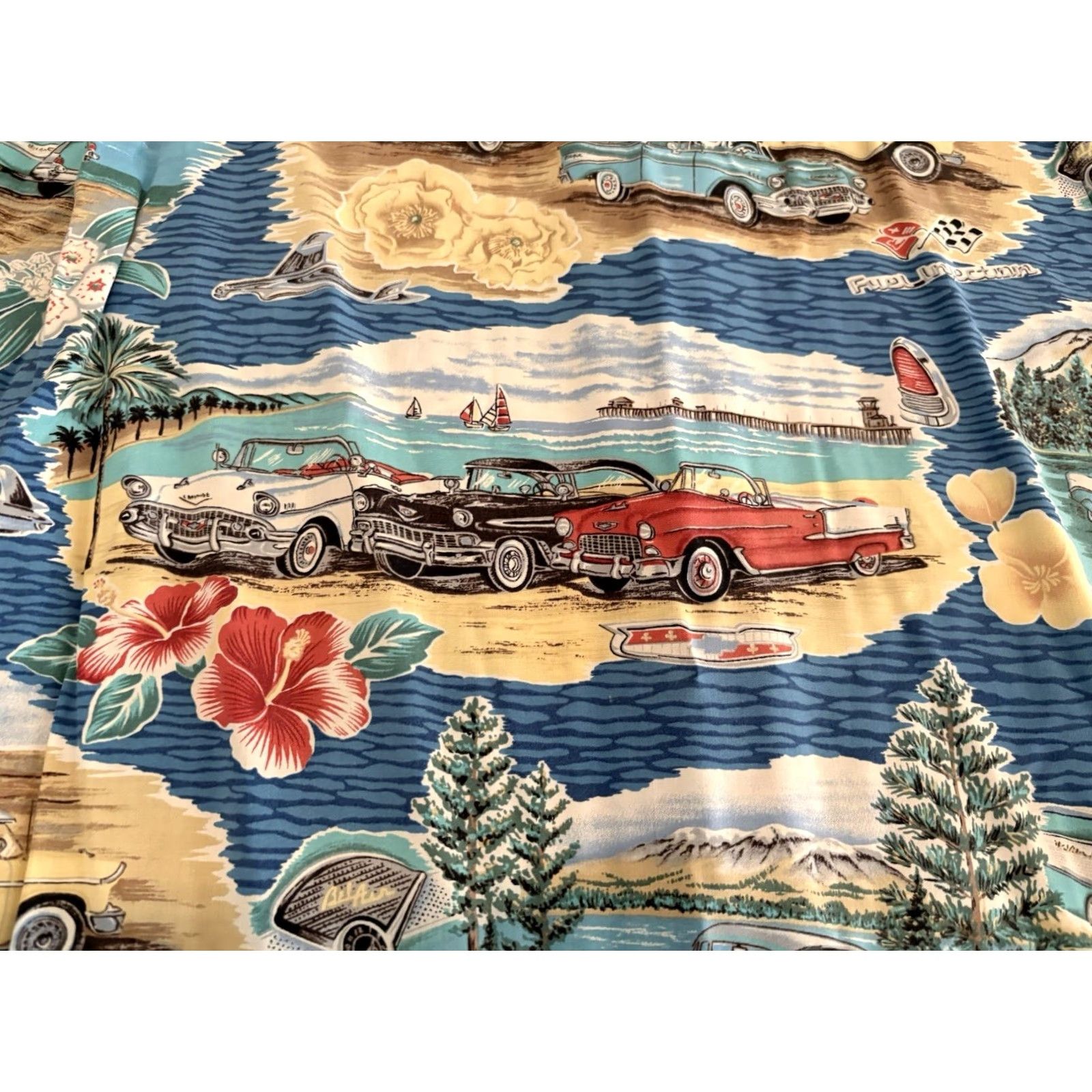 Reyn Spooner Reyn Spooner Button-Up Shirt 2XL Cars Nomad Rayon Multicolor Short Sleeve Mens Size US XXL / EU 58 / 5 - 5 Thumbnail