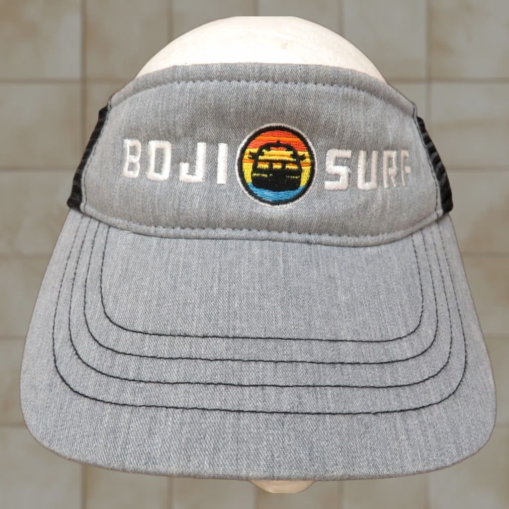 Vintage VINTAGE Outdoor Cap Boji Surf Viser snapback Hat Gray Black Adjustable USA Logo Snapback Unisex Adults Summer Spring Boys Girls Mens Womens? Size ONE SIZE - 1 Thumbnail
