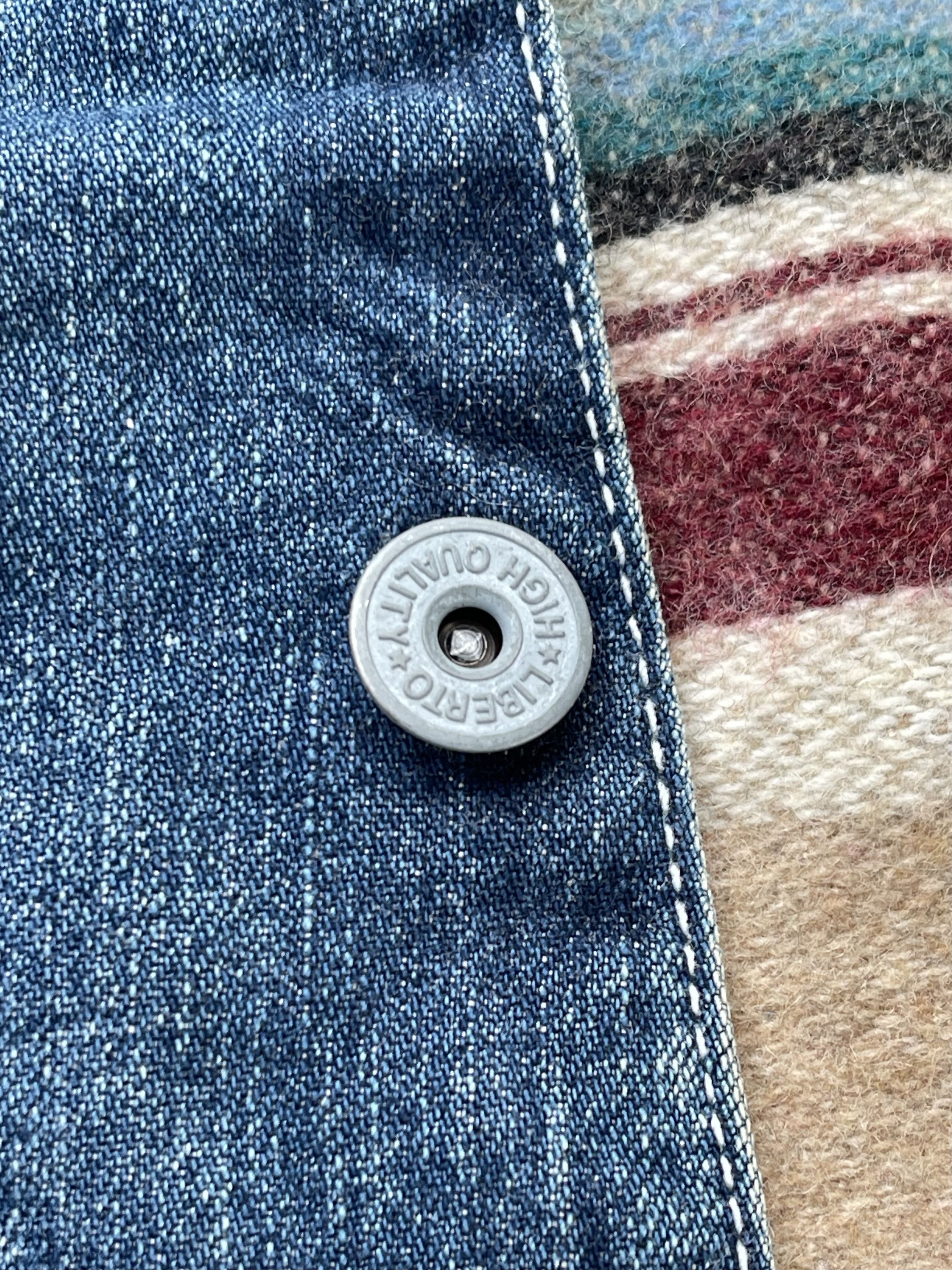 Vintage 🔥Vintage Liberto Italy Blanket Lined Denim Chore Jacket Size US M / EU 48-50 / 2 - 13 Thumbnail