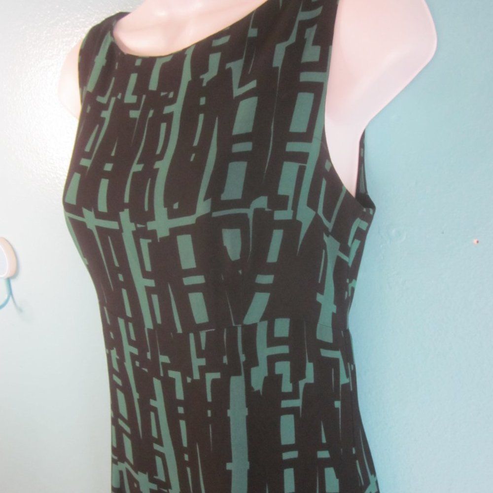 MILLY Milly Womens Green Black Business Sheath Dress Size 6 Size M / US 6-8 / IT 42-44 - 4 Thumbnail