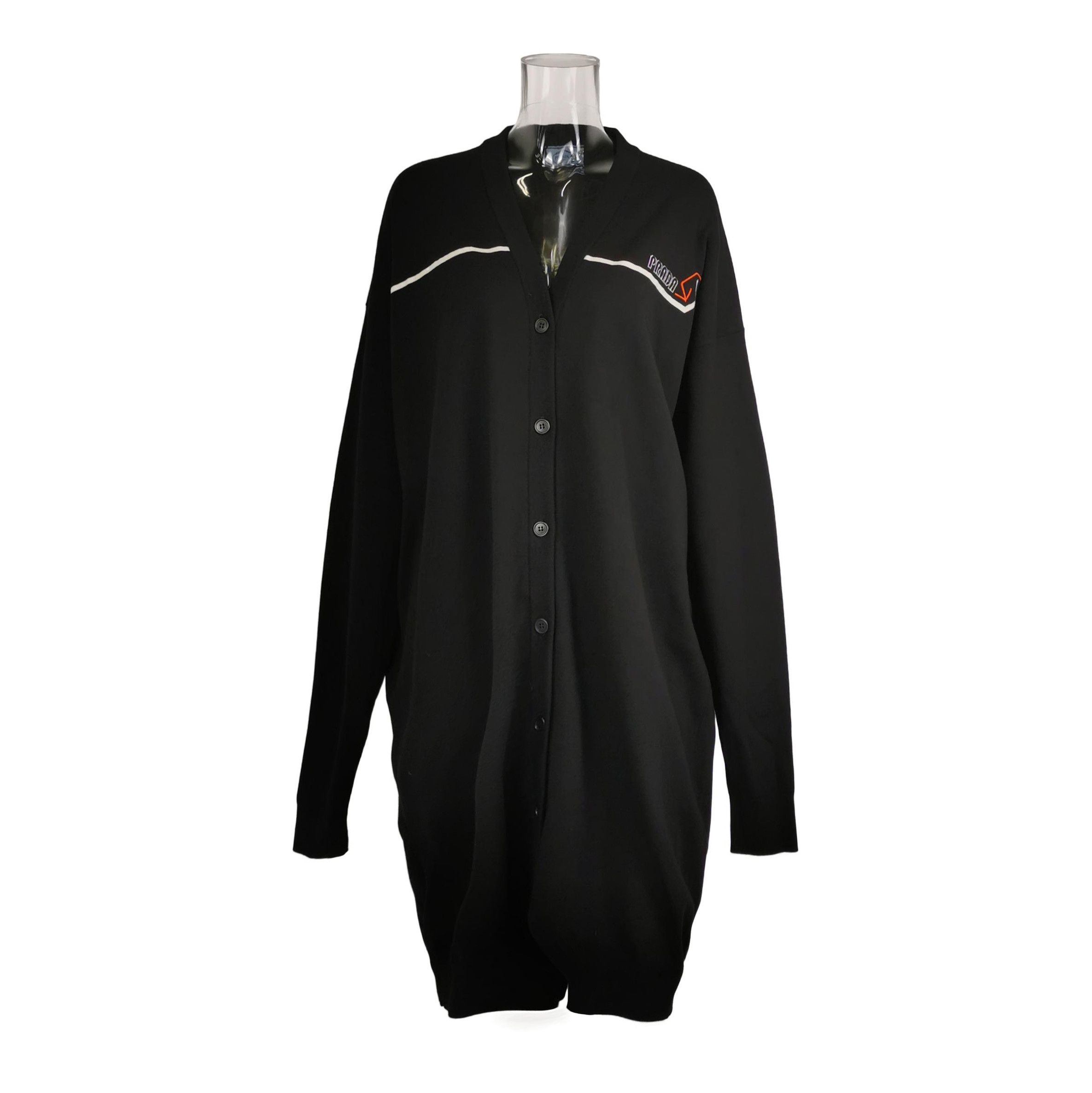 Prada Prada Wool Logo Button-Down V-Neck Sweater - dmc Size S / US 4 / IT 40 - 1 Thumbnail