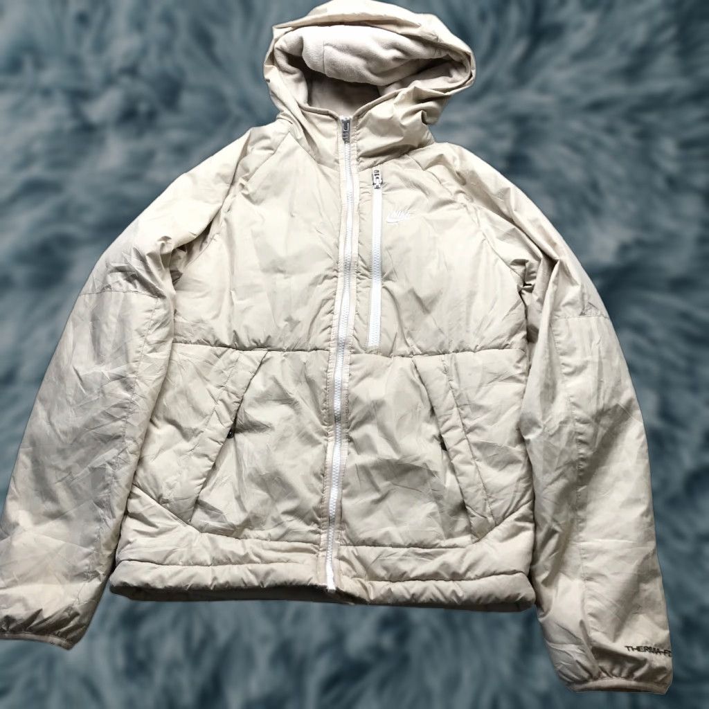 Nike Nike Sportswear Therma‑FIT Legacy Hooded Jacket Mens XS Beige DD6857‑206 Size US XS / EU 42 / 0 - 1 Thumbnail
