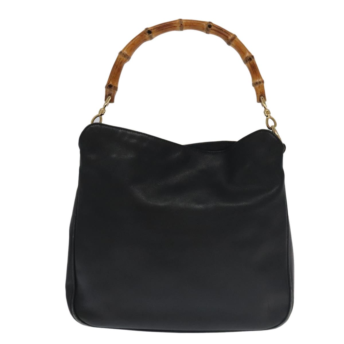 Gucci GUCCI Bamboo Hand Bag Leather Black Gold 001 3754 001 3754 Size ONE SIZE - 3 Thumbnail
