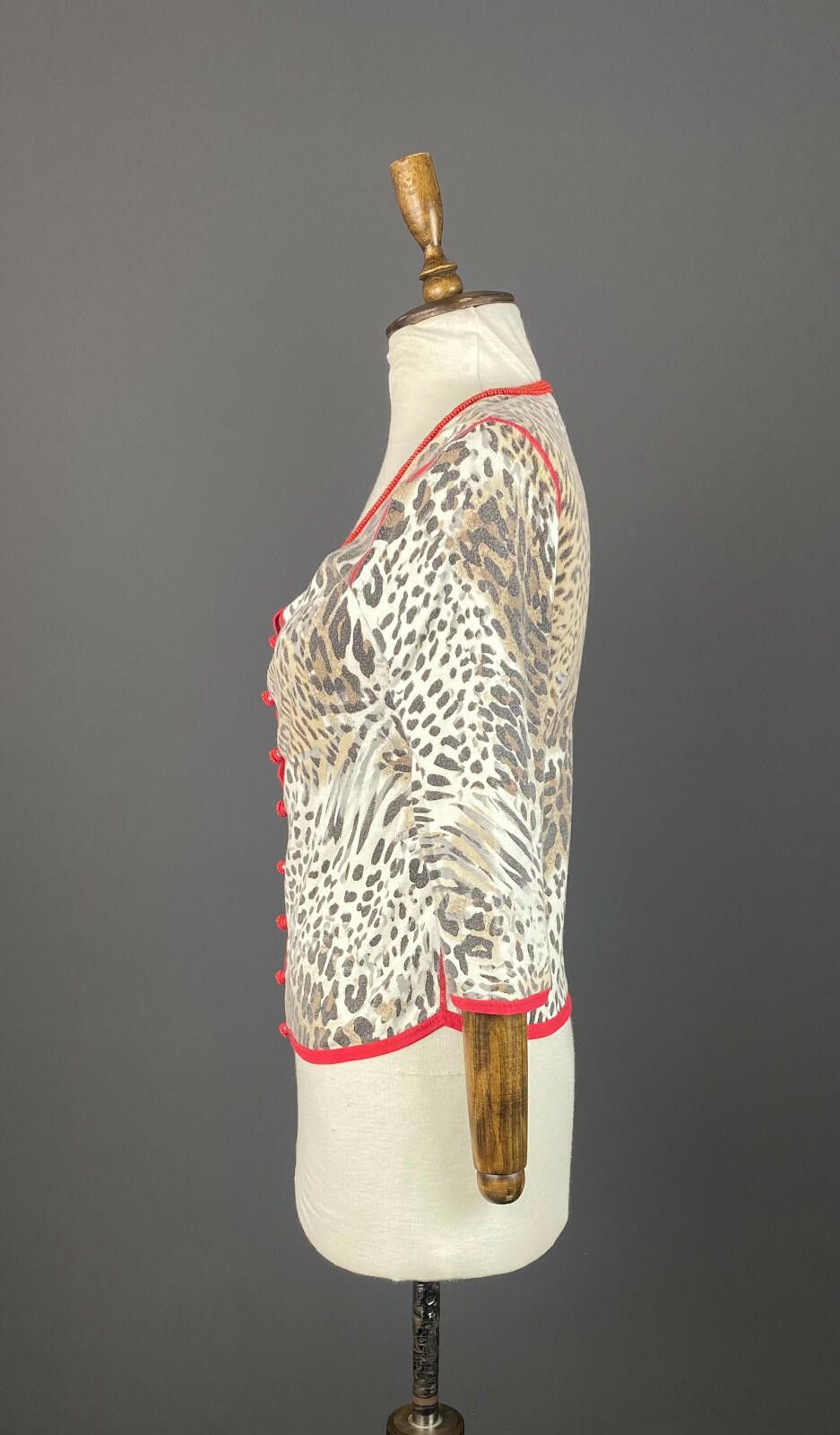 Escada Escada Sport Multicolor Leopard Print Cardigan Sweater Size M / US 6-8 / IT 42-44 - 4 Thumbnail