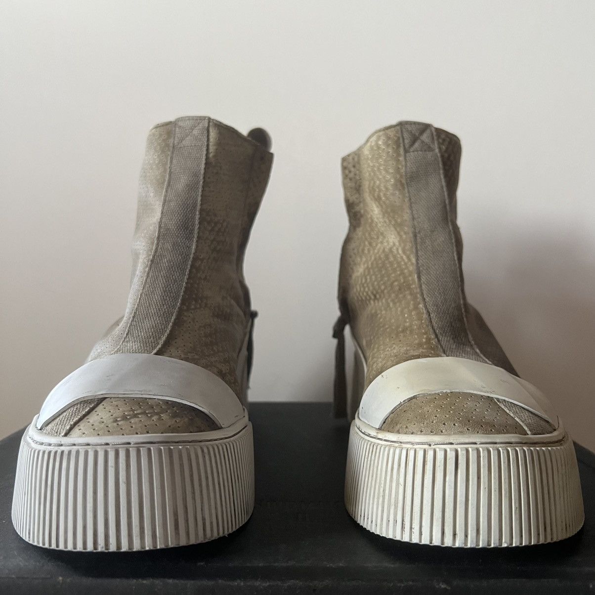 Boris Bidjan Saberi Oak Perforated AW23 Bamba 3.3 Side Zip Sneakers Size US 8 / EU 41 - 2 Thumbnail