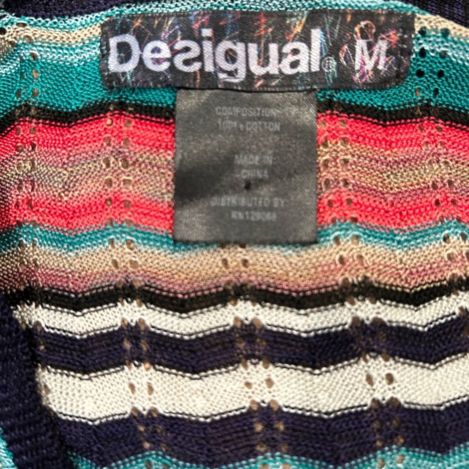 Desigual Desigual multicolored knit viscose women’s top medium Size M / US 6-8 / IT 42-44 - 10 Thumbnail