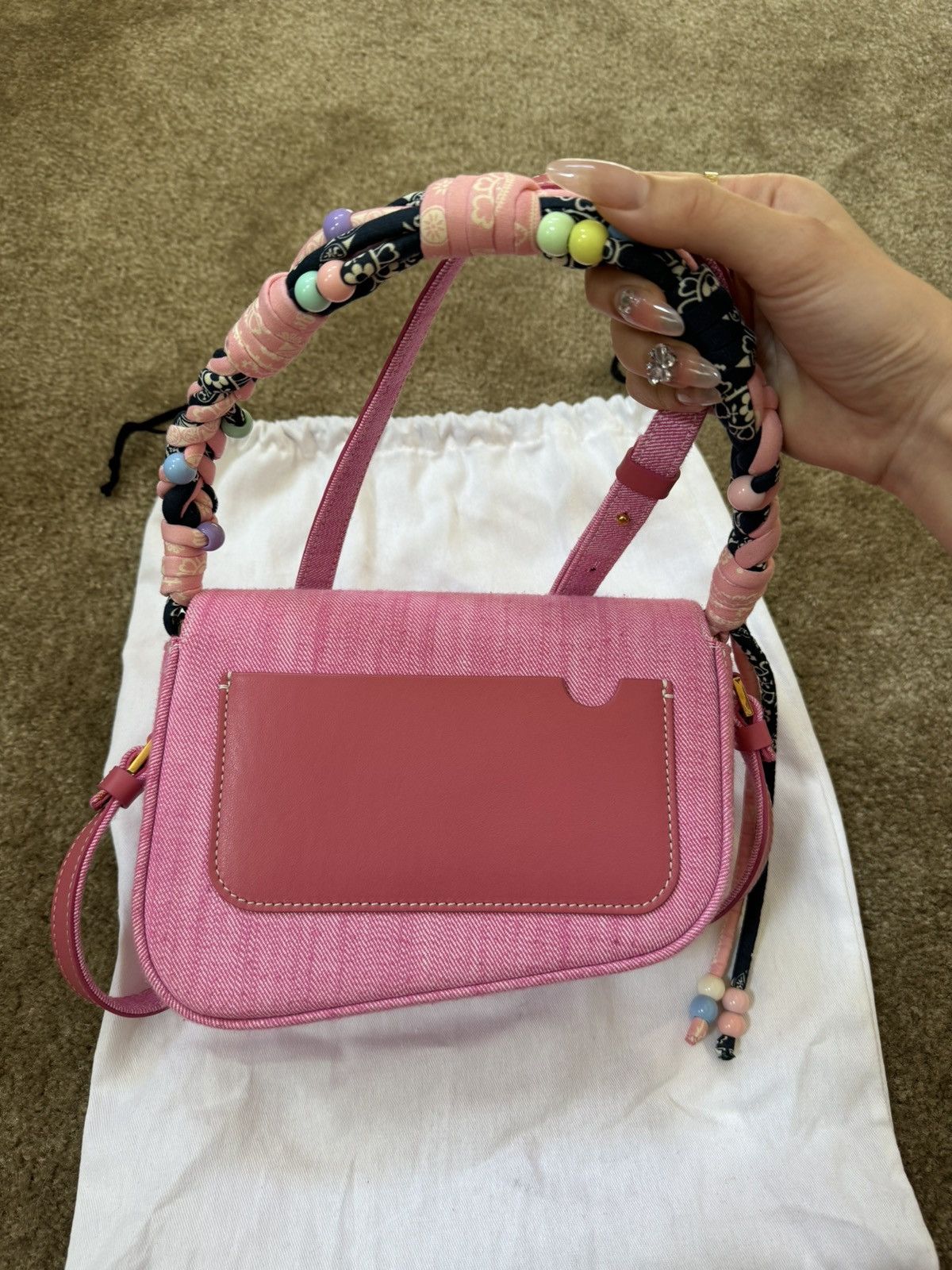 Palm Angels Palm Angels Pink Bandana Crash Denim Bag Size ONE SIZE - 6 Thumbnail