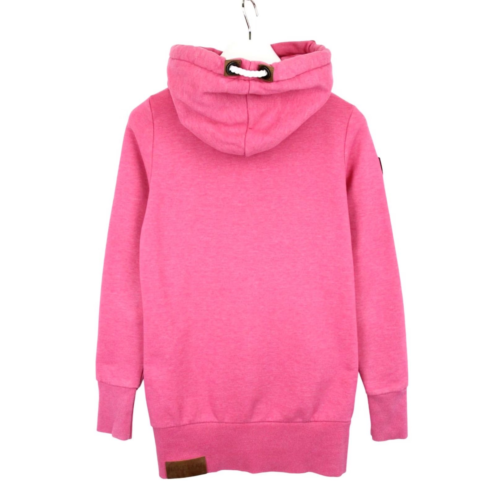 Vintage Naketano Hoodie Women's MEDIUM Cowl Neck Melange Pullover Drawstring Pink Size M / US 6-8 / IT 42-44 - 2 Thumbnail