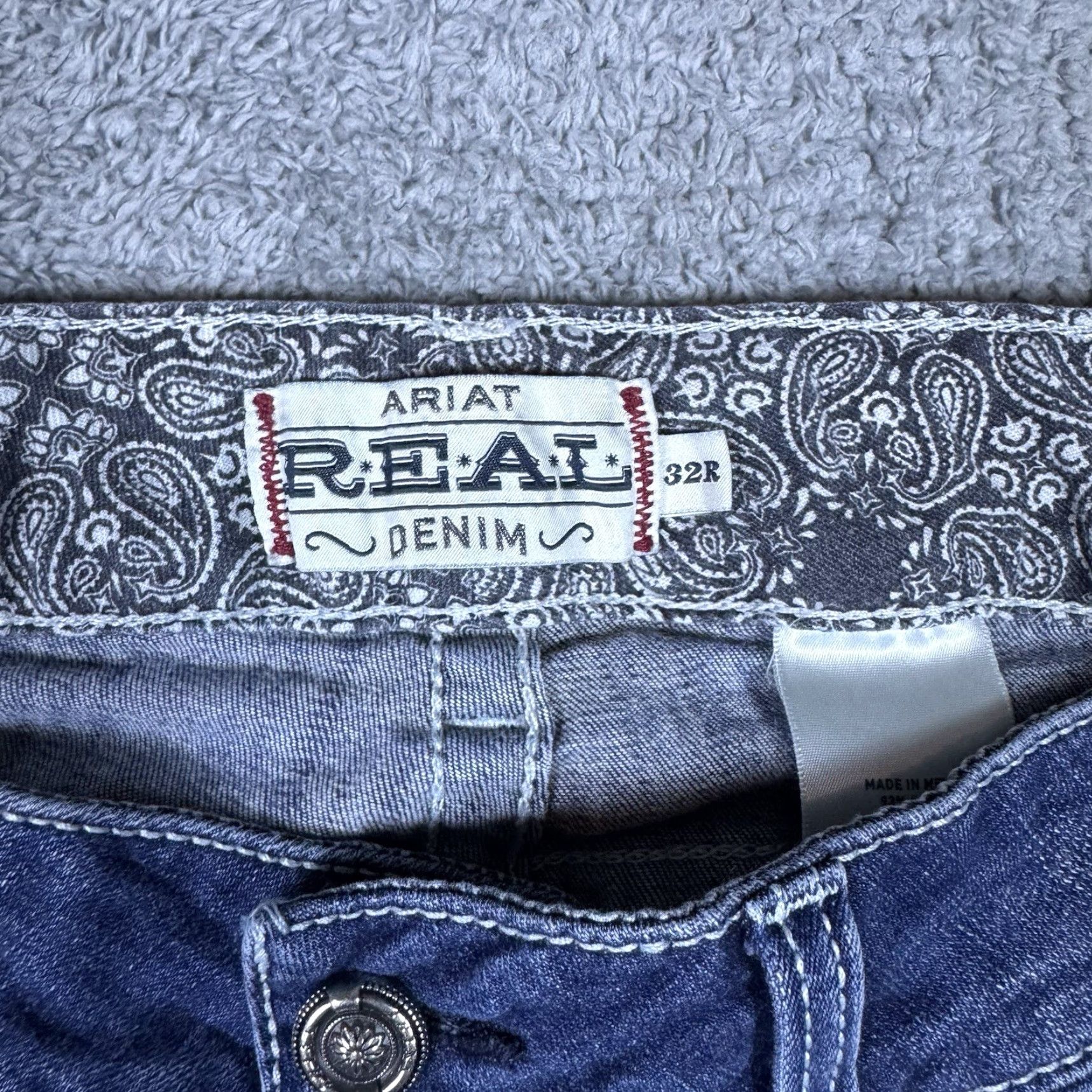 Ariat Ariat Jeans Womens 32x32 Marine Entwined Bootcut Real Denim Whipstitch Whisker Size 24" / US 00 / IT 34 - 4 Thumbnail