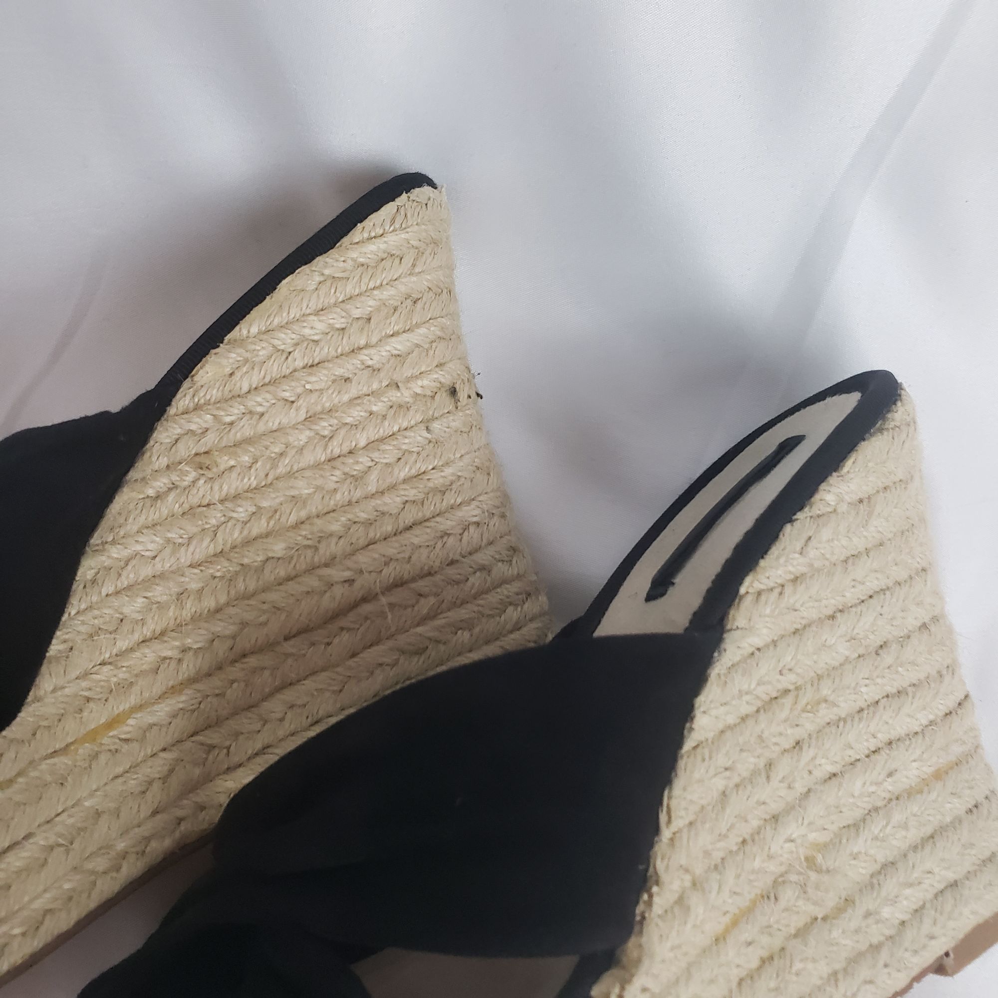 Nine West Nine West Black Suede Espadrille Wedge Sandals Womens Size 7 Size US 7.5 / IT 37.5 - 4 Thumbnail