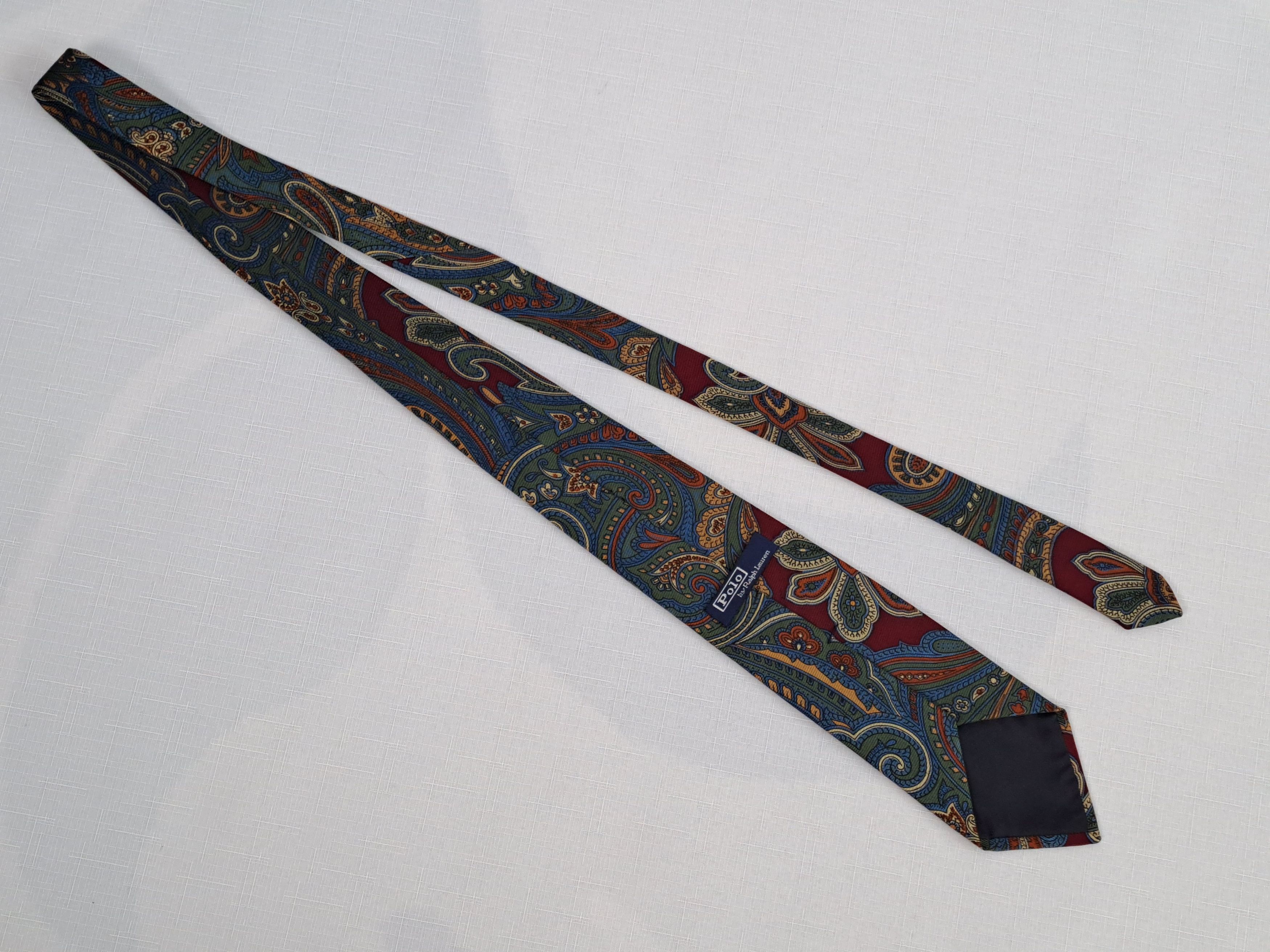 Polo Ralph Lauren Polo by Ralph Lauren paisley print silk handmade tie. Size ONE SIZE - 4 Thumbnail