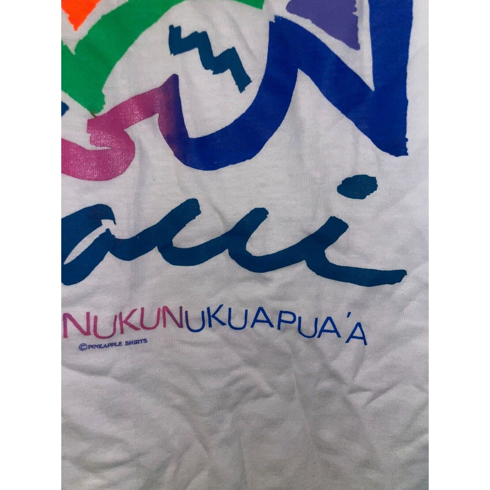 Hanes Vintage Hawaii Shirt Maui Humuhumunukunukuapua'a Fish 80s L Size US L / EU 52-54 / 3 - 8 Thumbnail