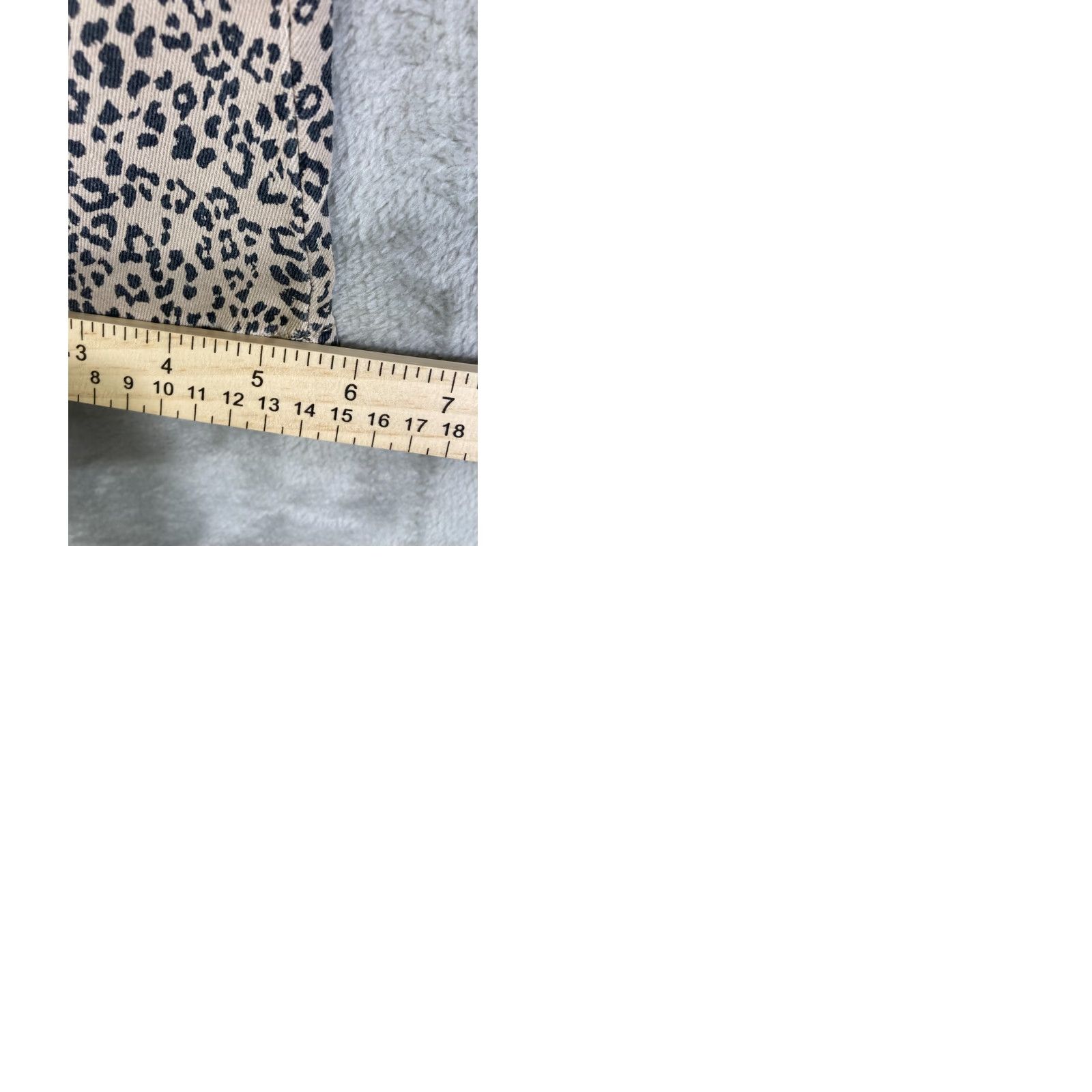 Vintage Seven7 Skinny Jeans Womens 14 Beige Black Leopard Print High Rise Tummyless NWT Size 36" / US 14 / IT 50 - 10 Thumbnail