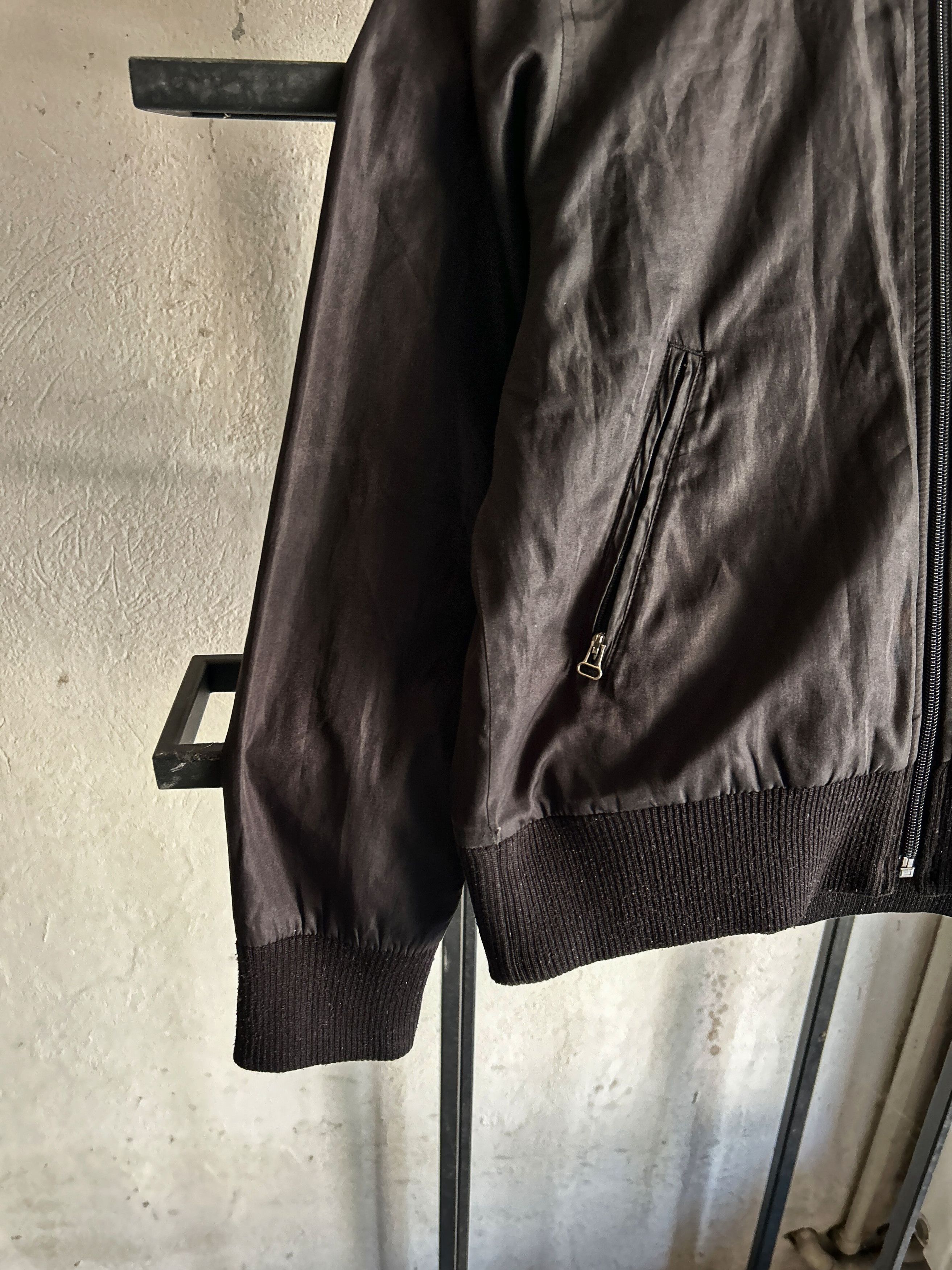 Japanese Brand Minimal Black Bomber Jacket Full Zip Casual Streetwear Style Size US M / EU 48-50 / 2 - 3 Thumbnail