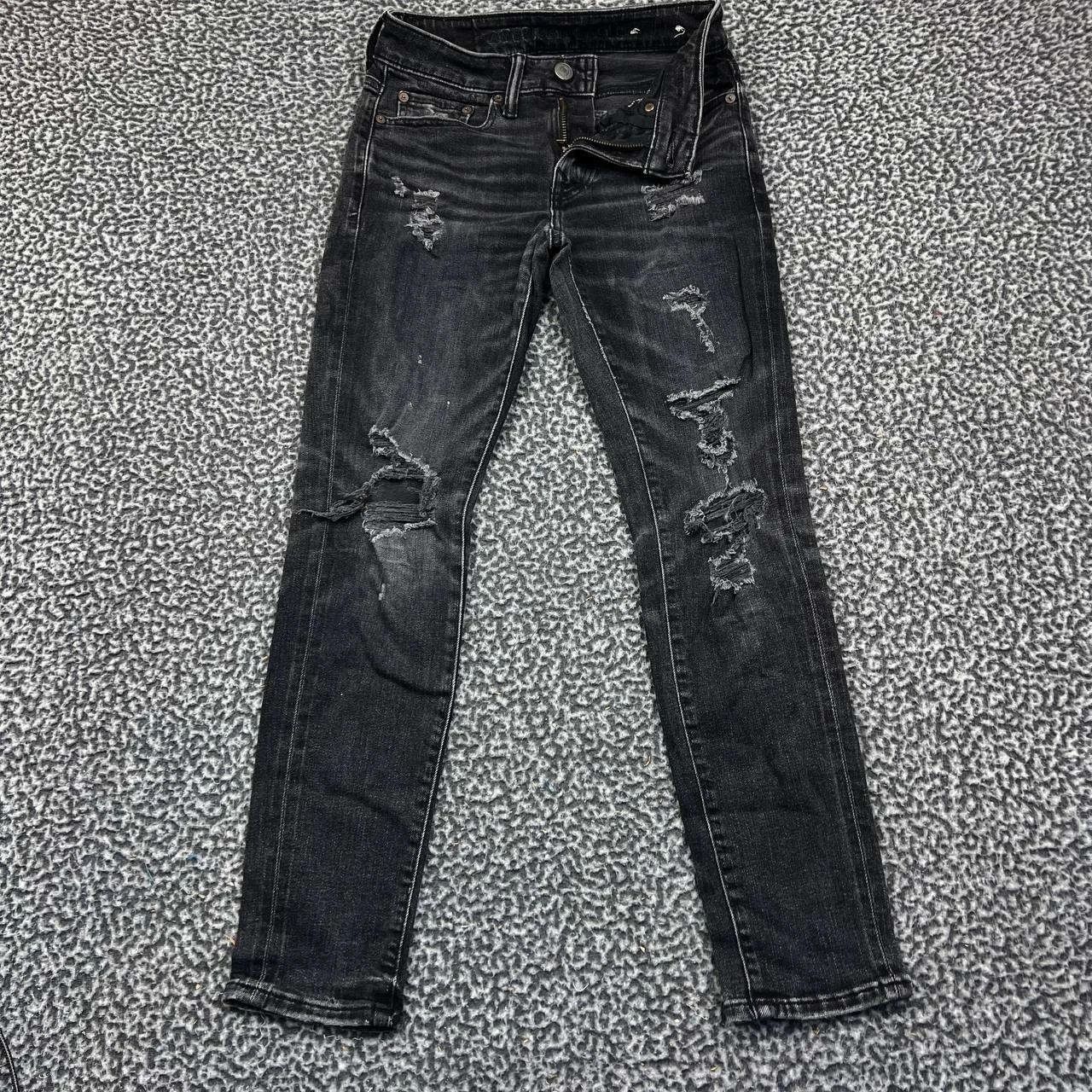 American Eagle Outfitters American Eagle Airflex Jeans Women 26x28 Faded Skinny Denim Size 26" / US 2 / IT 38 - 1 Thumbnail