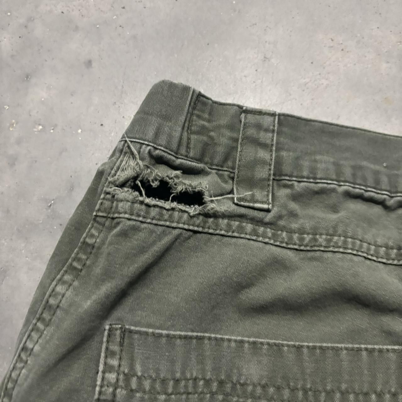Japanese Brand × Vintage Crazy Vintage Y2K/2000s Khaki Earth Tone Grunge Skater Workwear Cargo Pants! Size US 32 / EU 48 - 7 Thumbnail