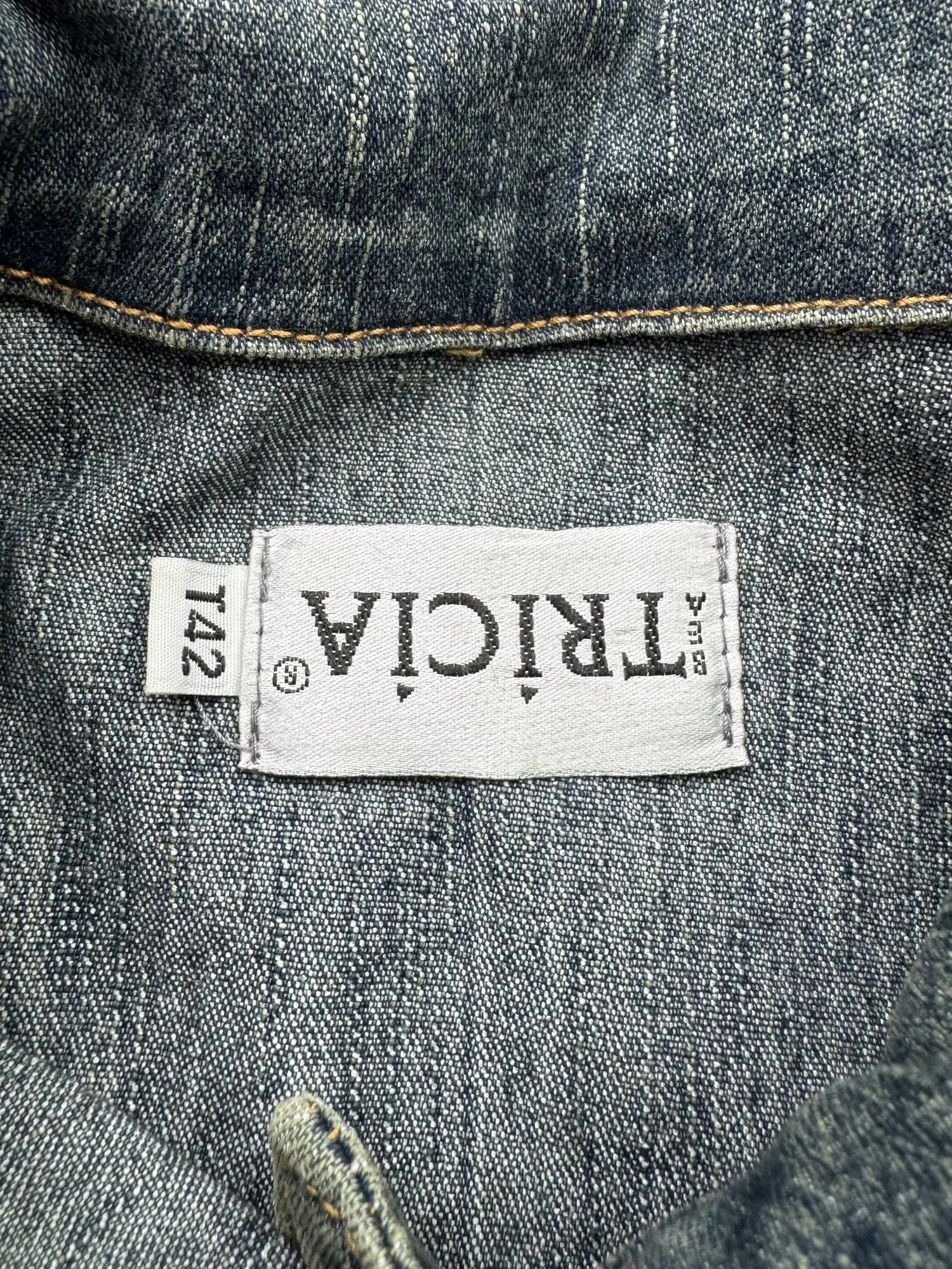 Vintage Vintage Cropped Denim Jacket With Real Fur B348(V54)E2 Size S / US 4 / IT 40 - 7 Thumbnail
