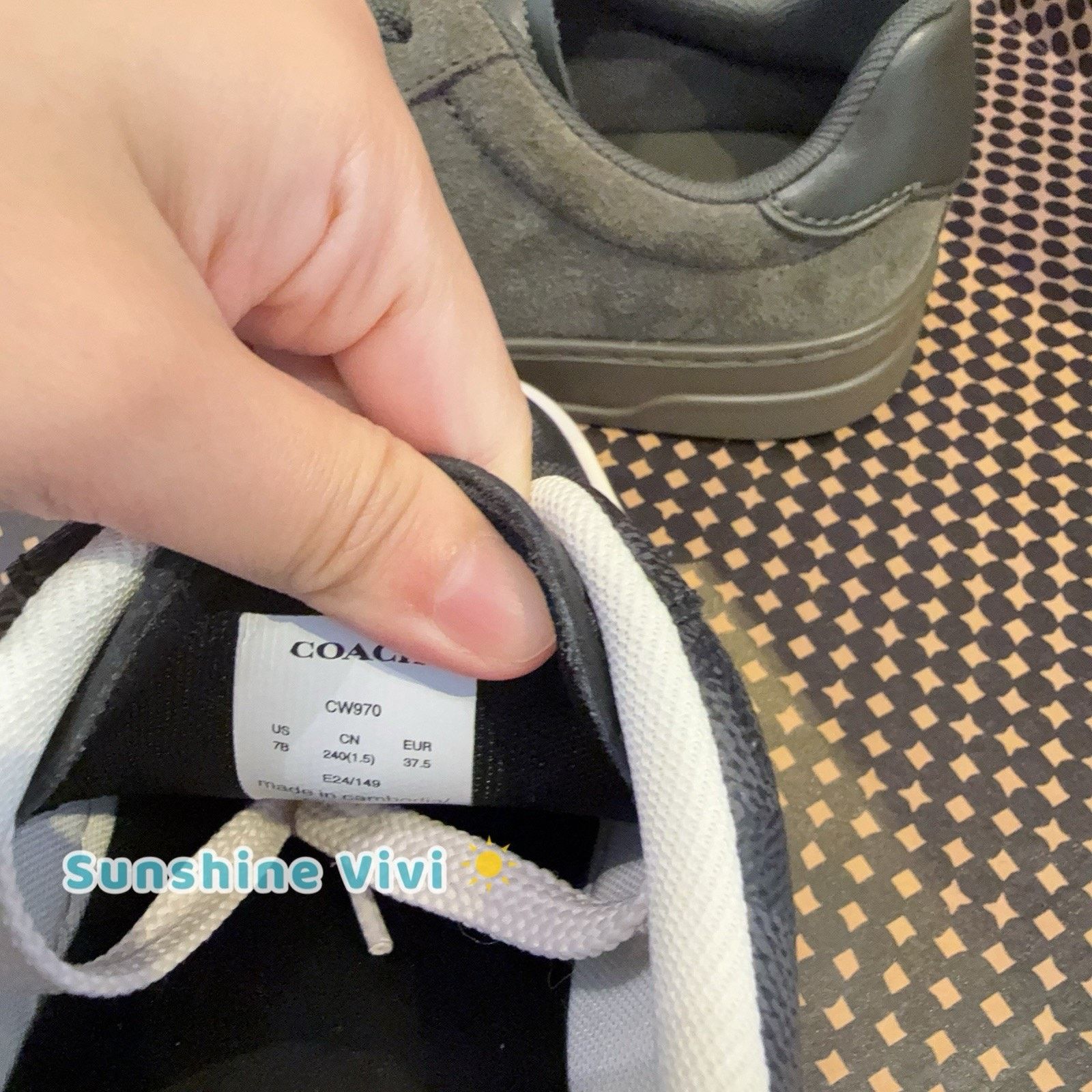 Coach NEW COACH Women's High Line Sneaker Charcoal/Black CW970 us8 Size US 8 / IT 38 - 5 Thumbnail