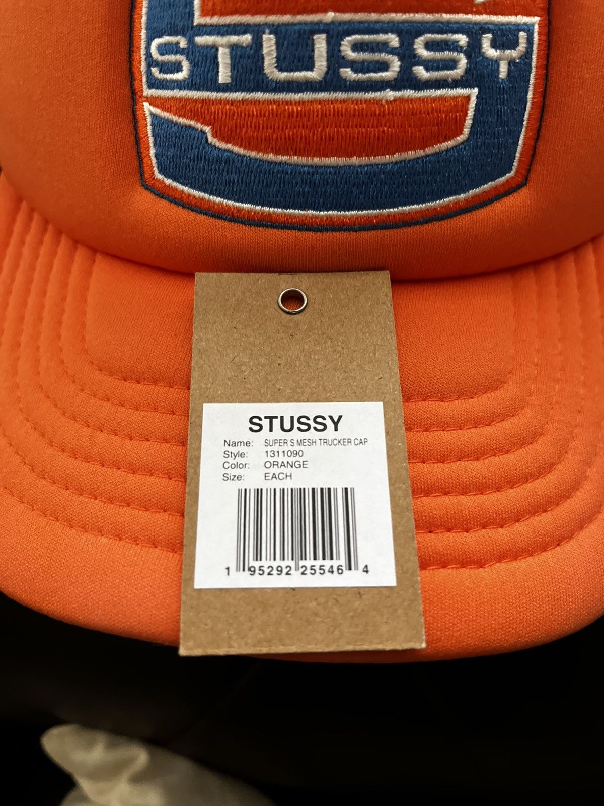 Stussy Stüssy Super S Mesh Trucker Cap – Orange Size ONE SIZE - 3 Thumbnail