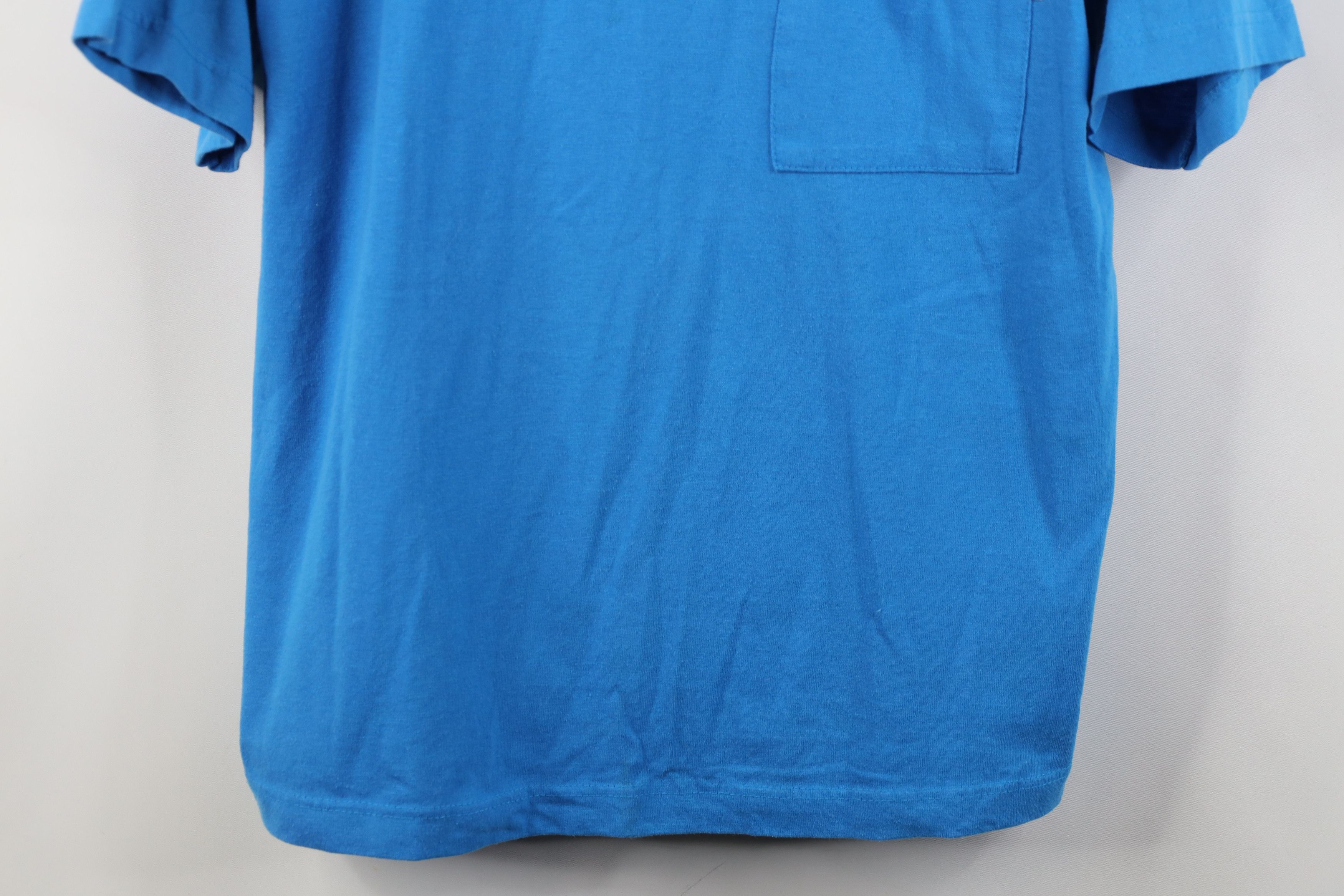 Vintage Vintage 90s Streetwear Short Sleeve Pocket T-Shirt Blue Size XXL / US 16-18 / IT 52-54 - 3 Thumbnail