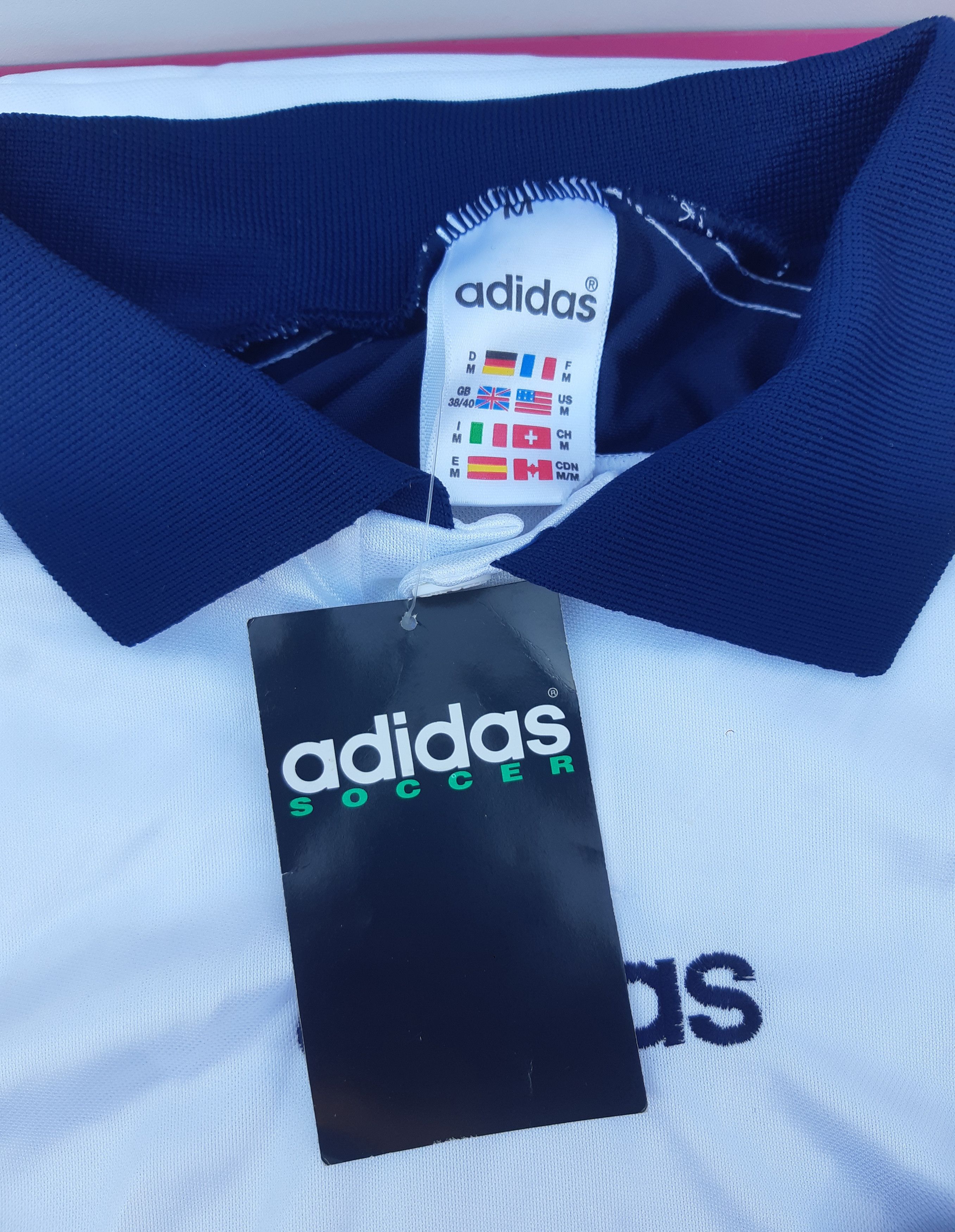 Adidas 90s ADIDAS Soccer Polo Jersey Made in England size M NWT Size US M / EU 48-50 / 2 - 4 Thumbnail
