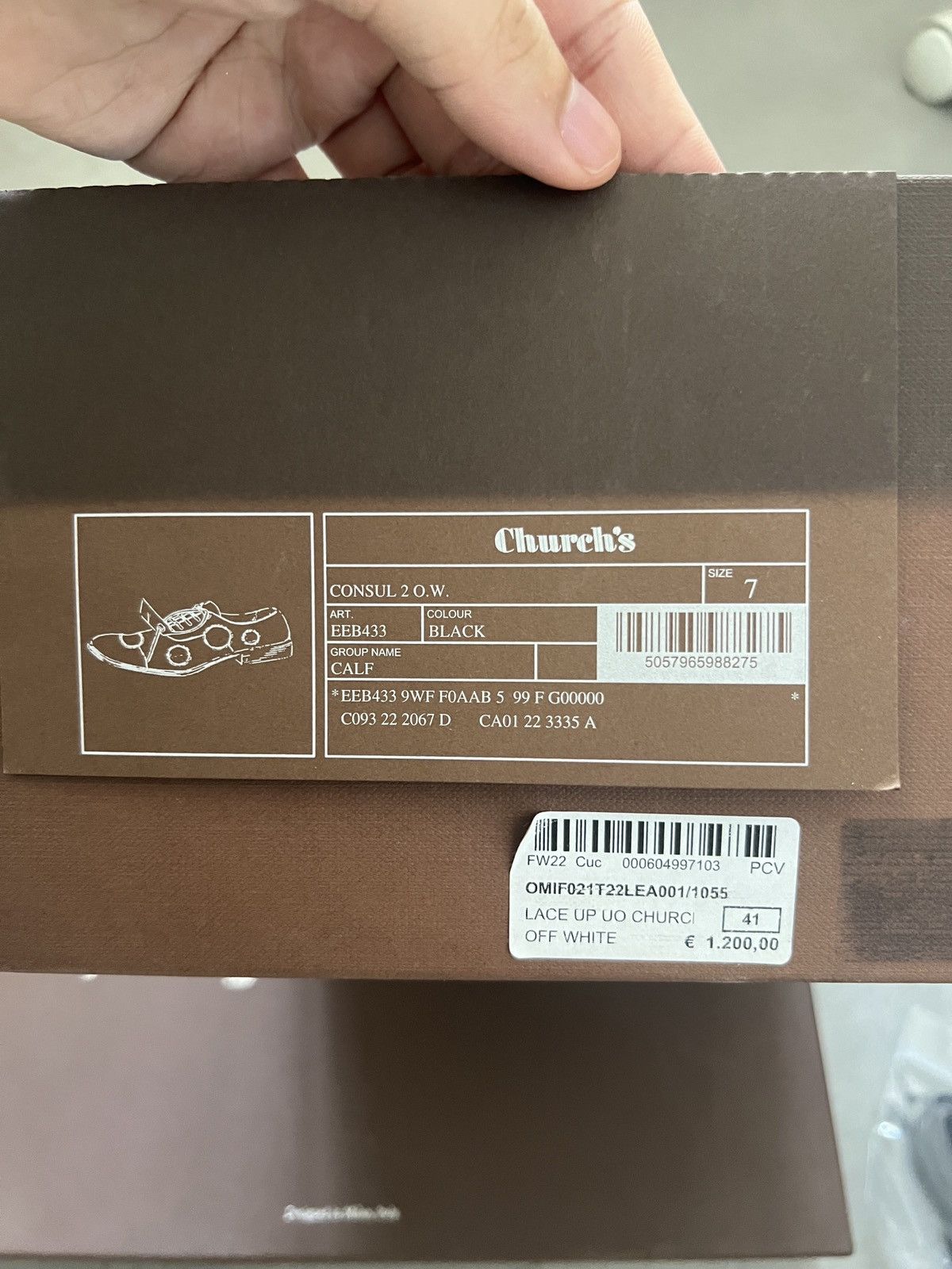 Church's × Off-White SS23 Off White C/O Church’s Consul Meteor Oxford Derby Size US 8.5 / EU 41-42 - 11 Thumbnail