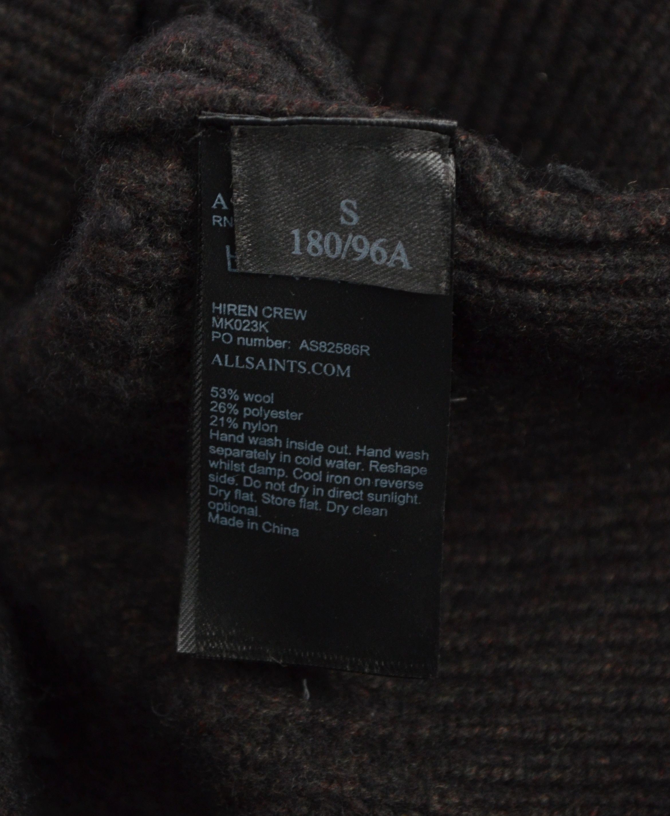 Allsaints × Designer AllSaints Hiren Crew Neck Wool Blend Jumper Sweater Brown Size US S / EU 44-46 / 1 - 9 Thumbnail