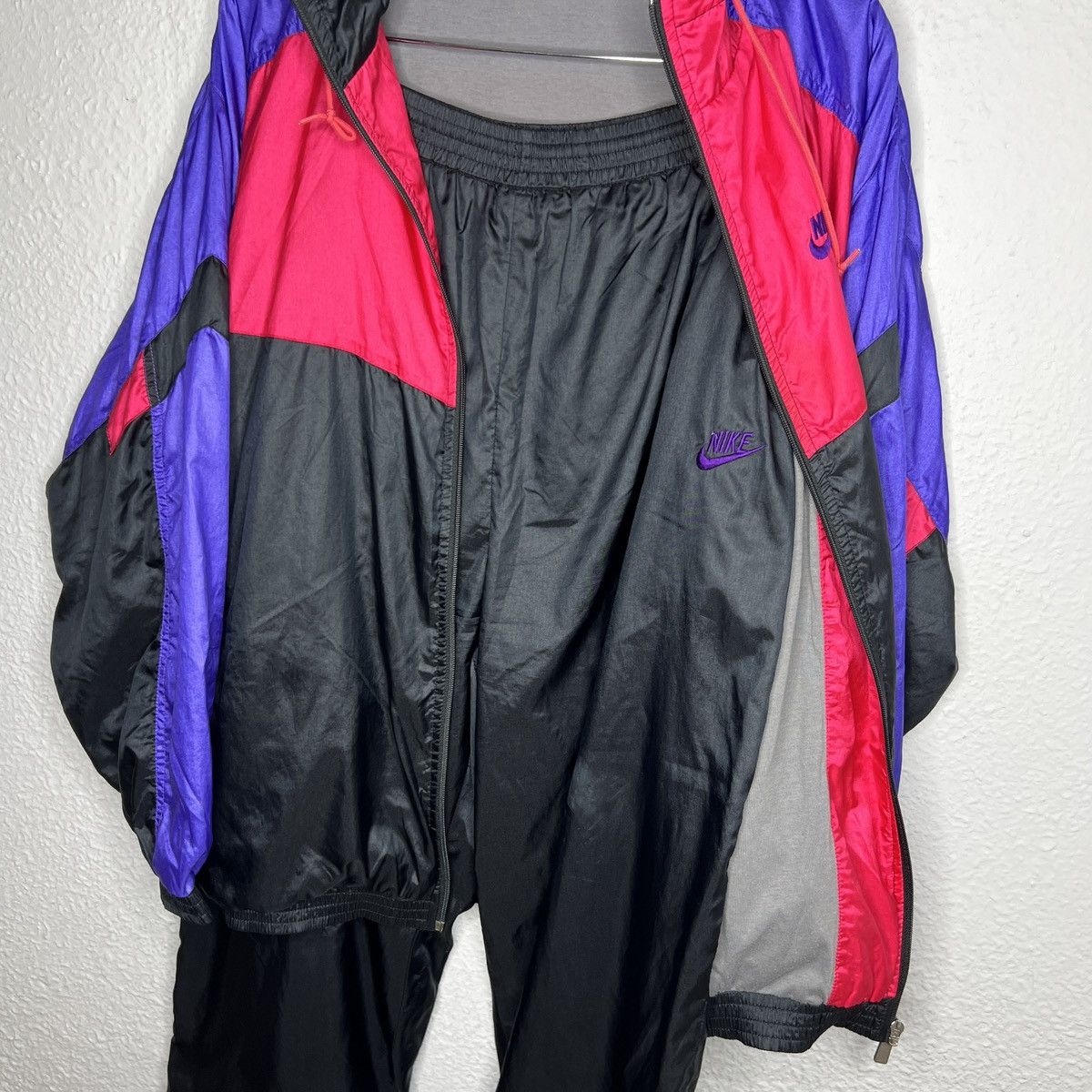 Nike Nike Tracksuit Set 80s 90s Black Multicolor Purple Red Rave Size US XL / EU 56 / 4 - 5 Thumbnail